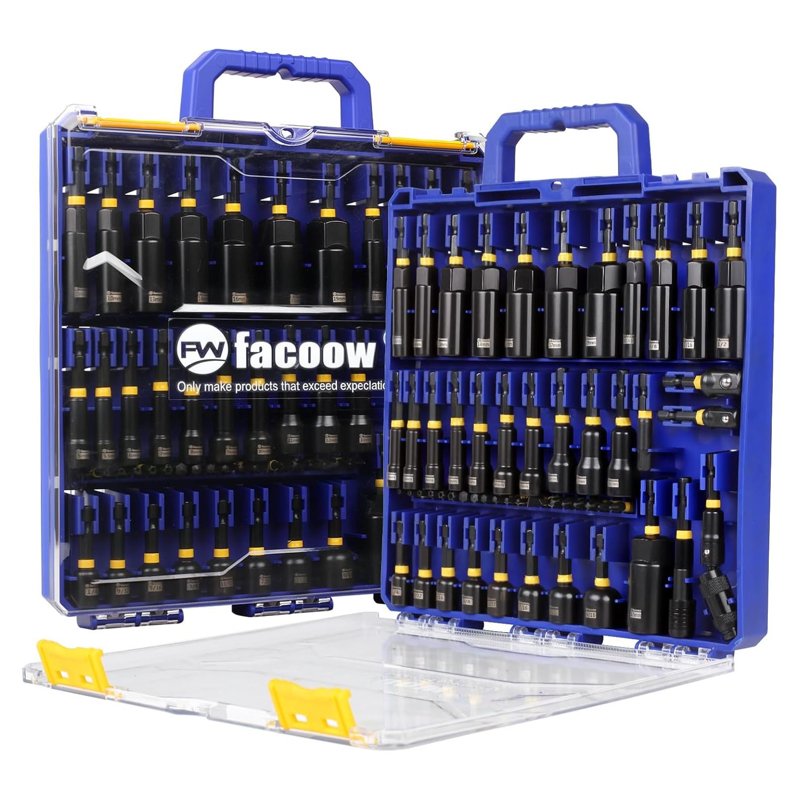 Juego de 55 Piezas de Destornillador de Impacto Facoow