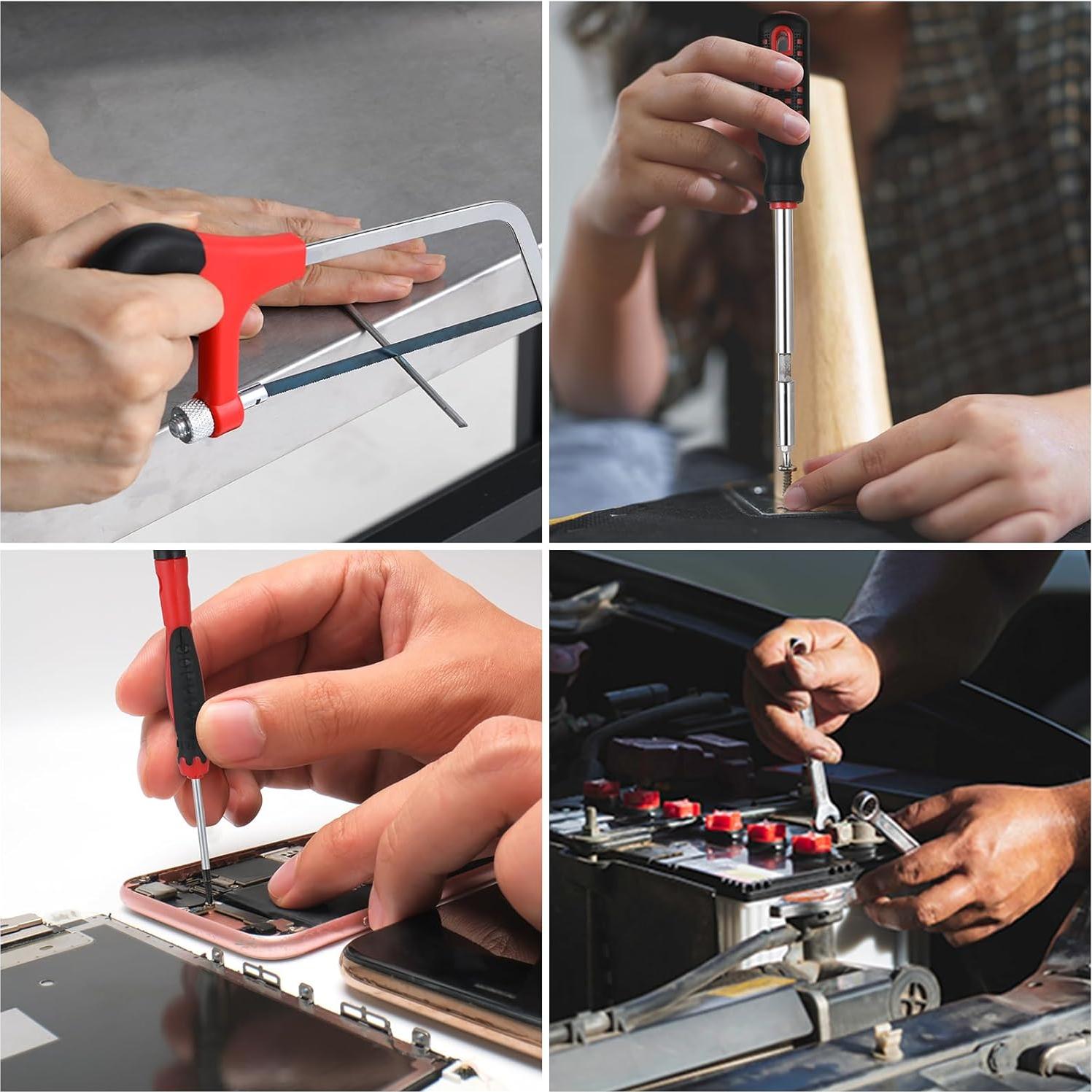 Kit de Herramientas TLGREEN 218 Piezas con Estuche Rojo