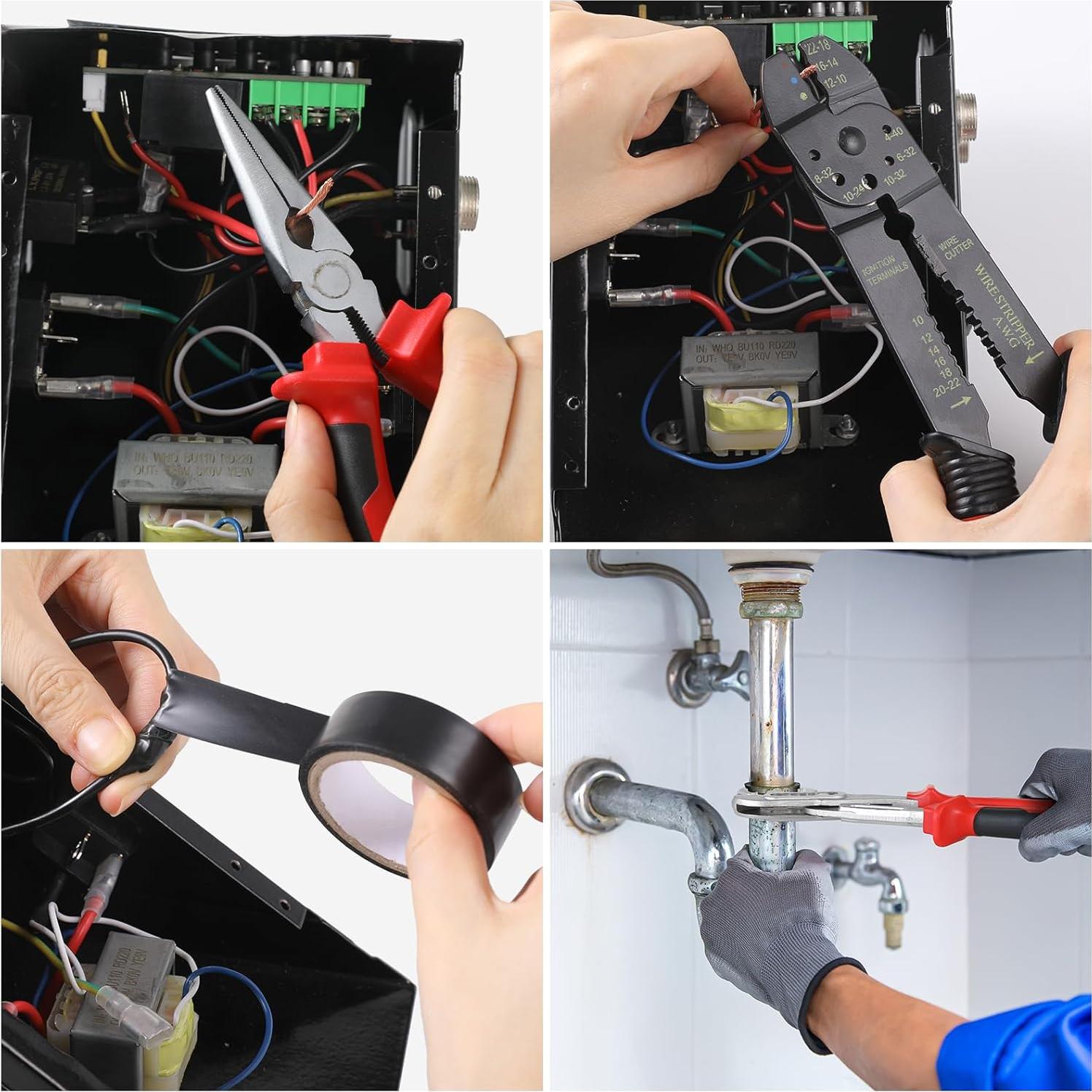 Kit de Herramientas TLGREEN 218 Piezas con Estuche Rojo