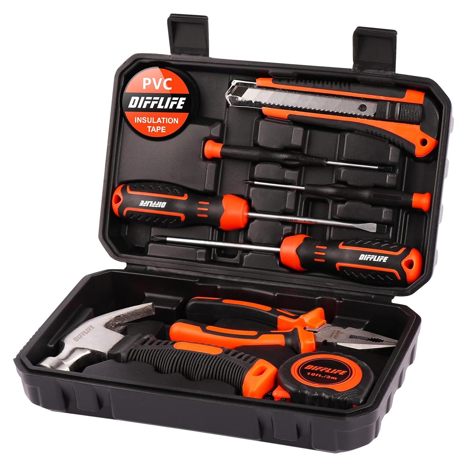 Juego de Herramientas DIFFLIFE 14 Piezas para Hogar y Auto