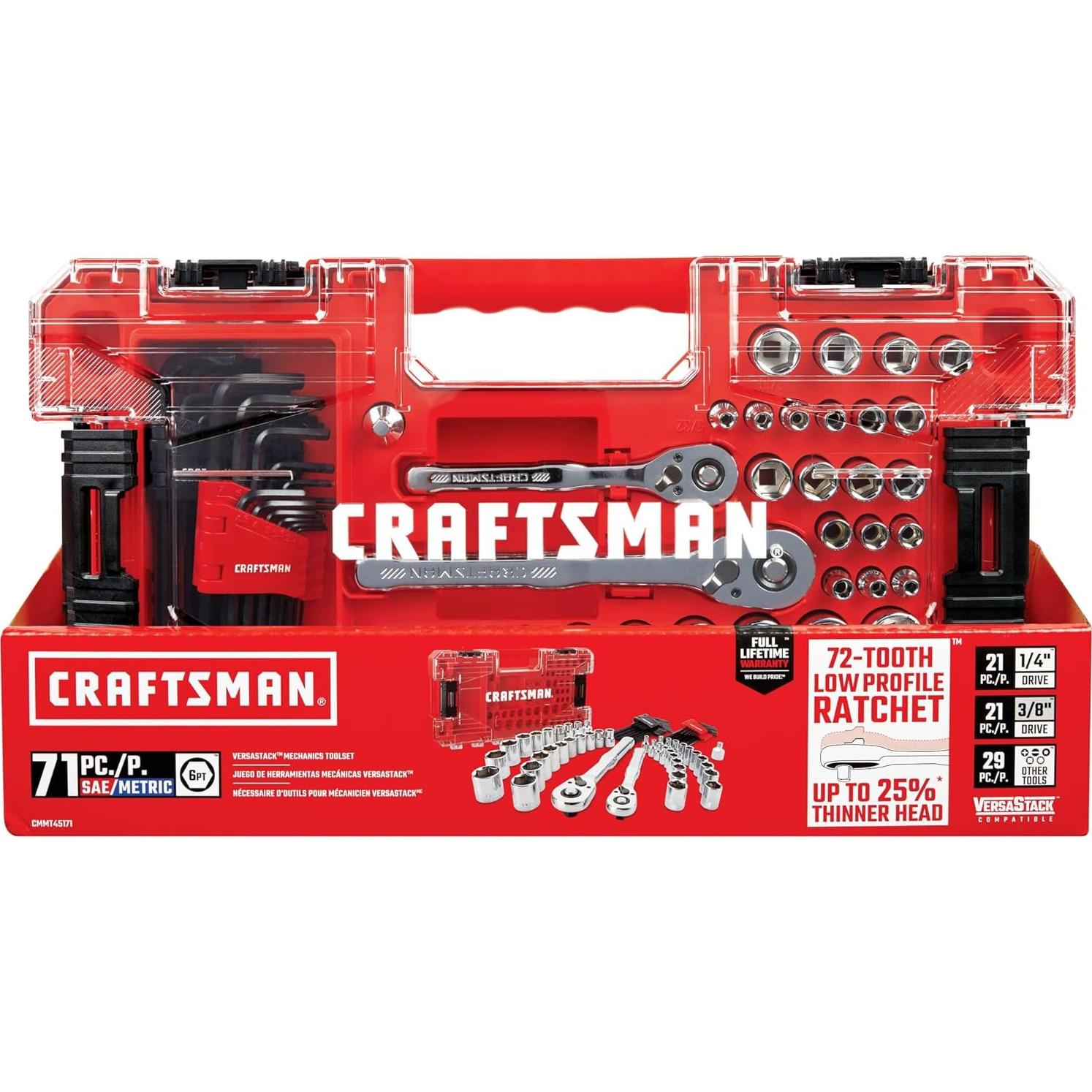 Juego de Herramientas Mecánicas CRAFTSMAN VERSASTACK 71 Piezas