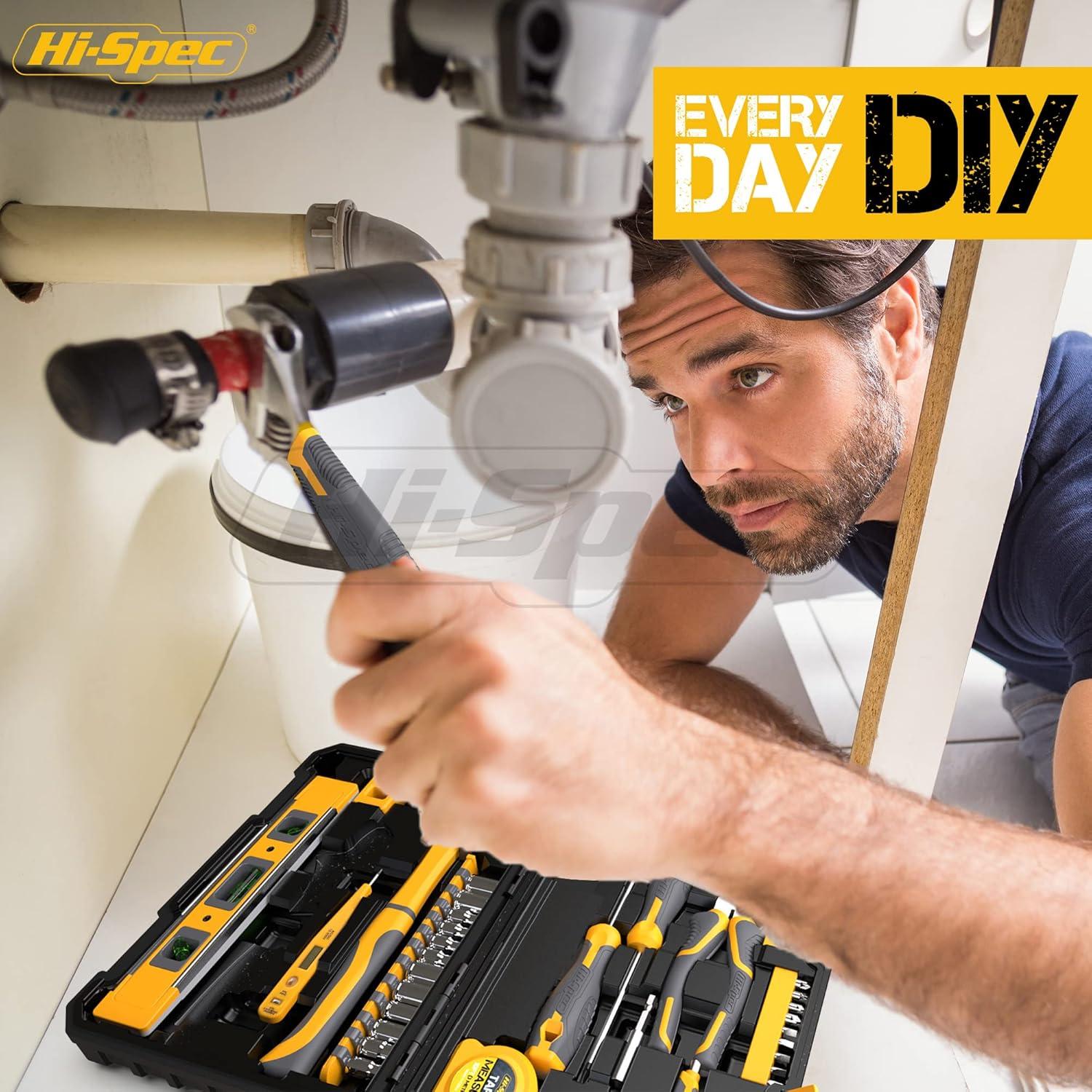 Juego de Herramientas Manuales Hi-Spec 57 Piezas para DIY