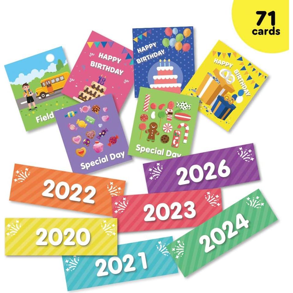 Calendario Mensual EAMAY con 71 Tarjetas Didácticas - Negro