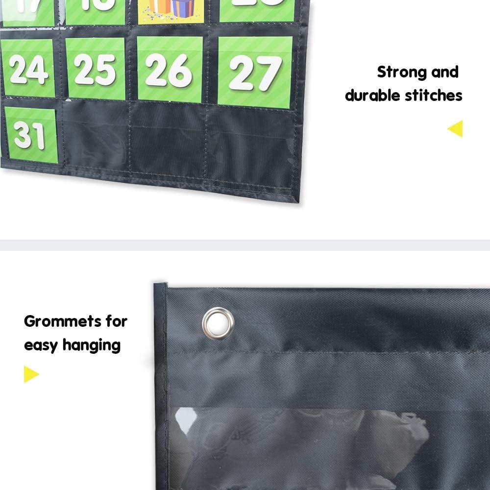 Calendario Mensual EAMAY con 71 Tarjetas Didácticas - Negro