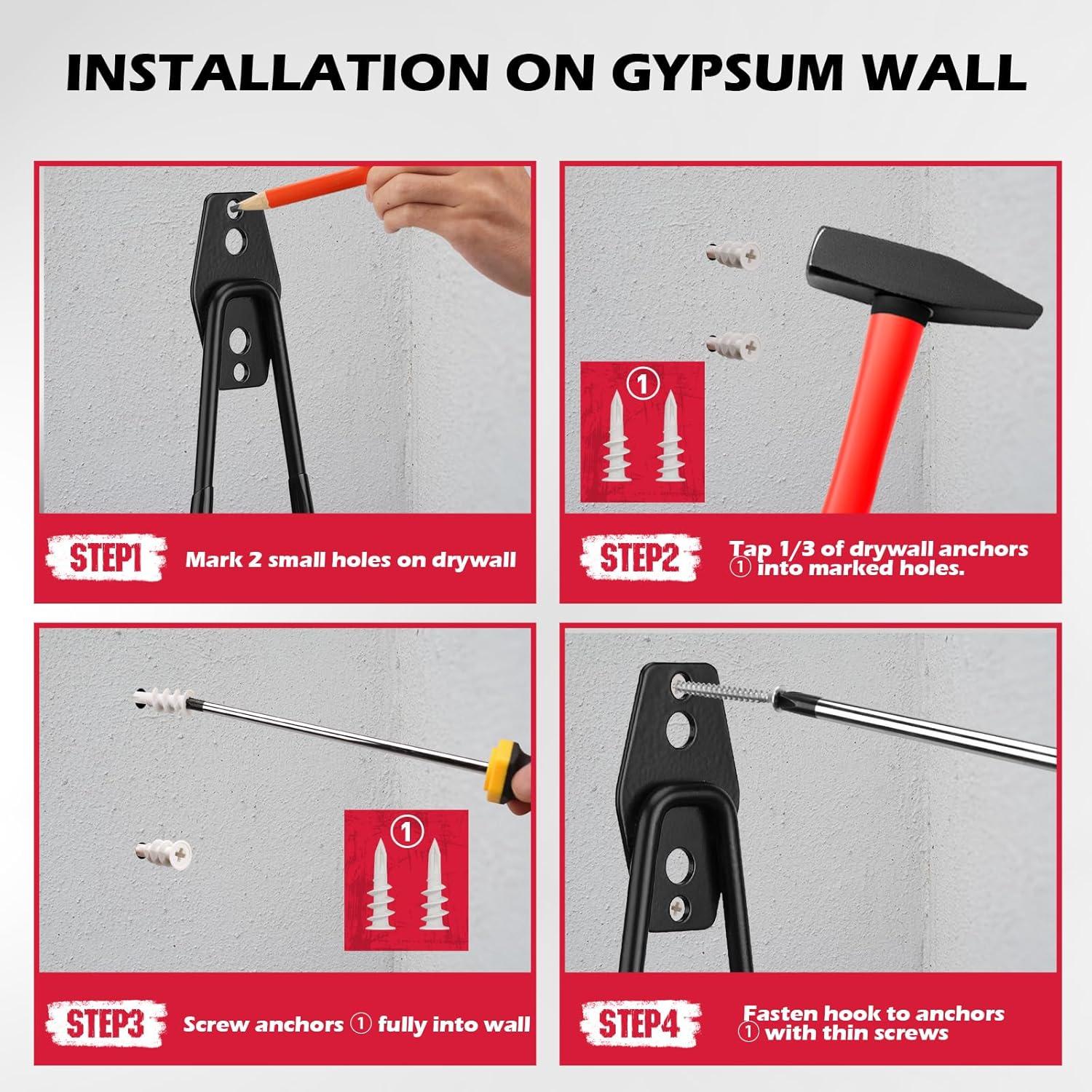 Ganchos de Almacenamiento SEDY 20 Piezas Alta Resistencia 35kg