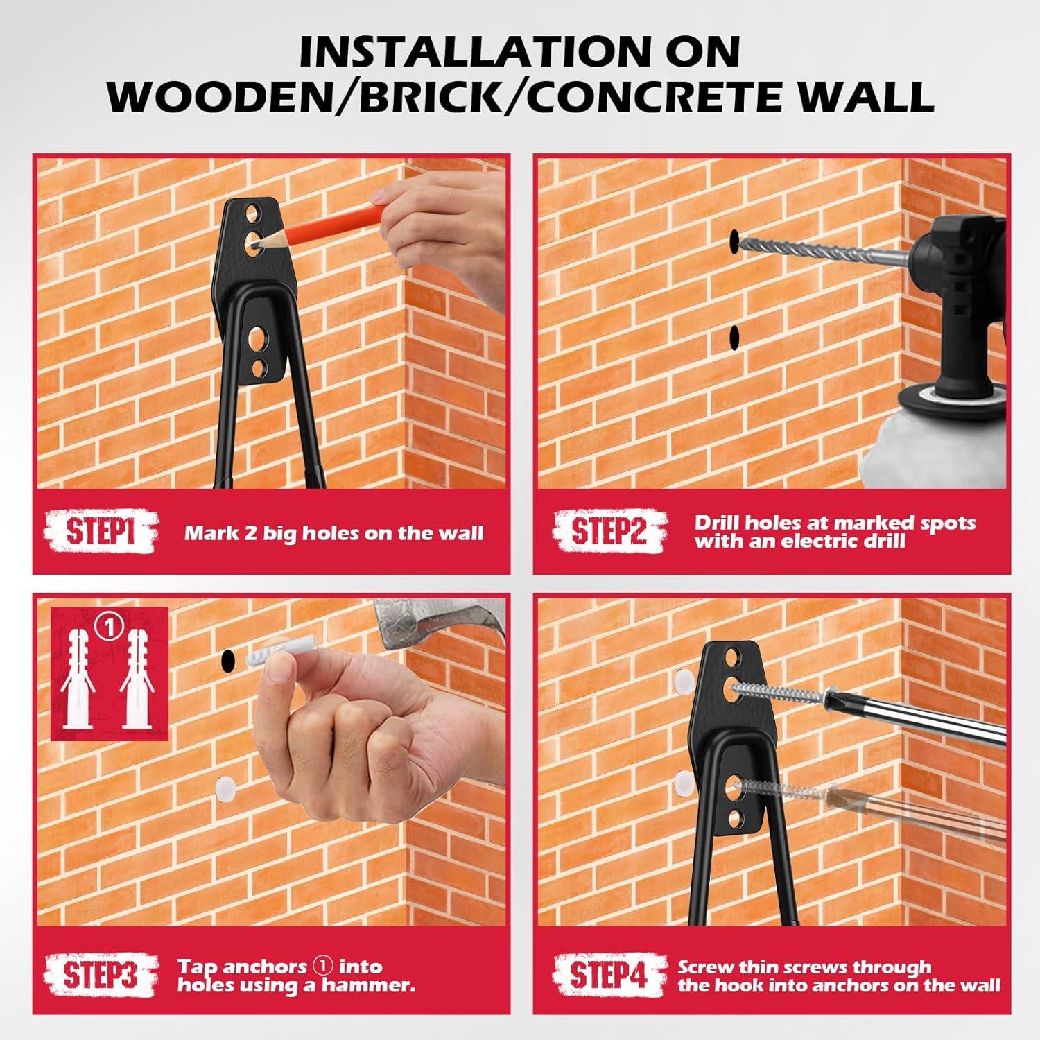 Ganchos de Almacenamiento SEDY 20 Piezas Alta Resistencia 35kg