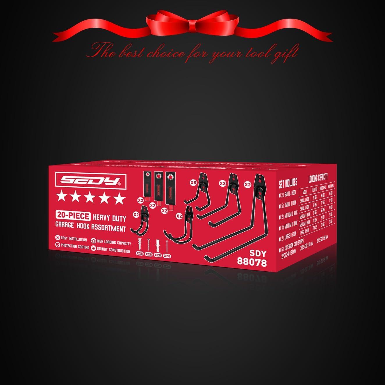 Ganchos de Almacenamiento SEDY 20 Piezas Alta Resistencia 35kg