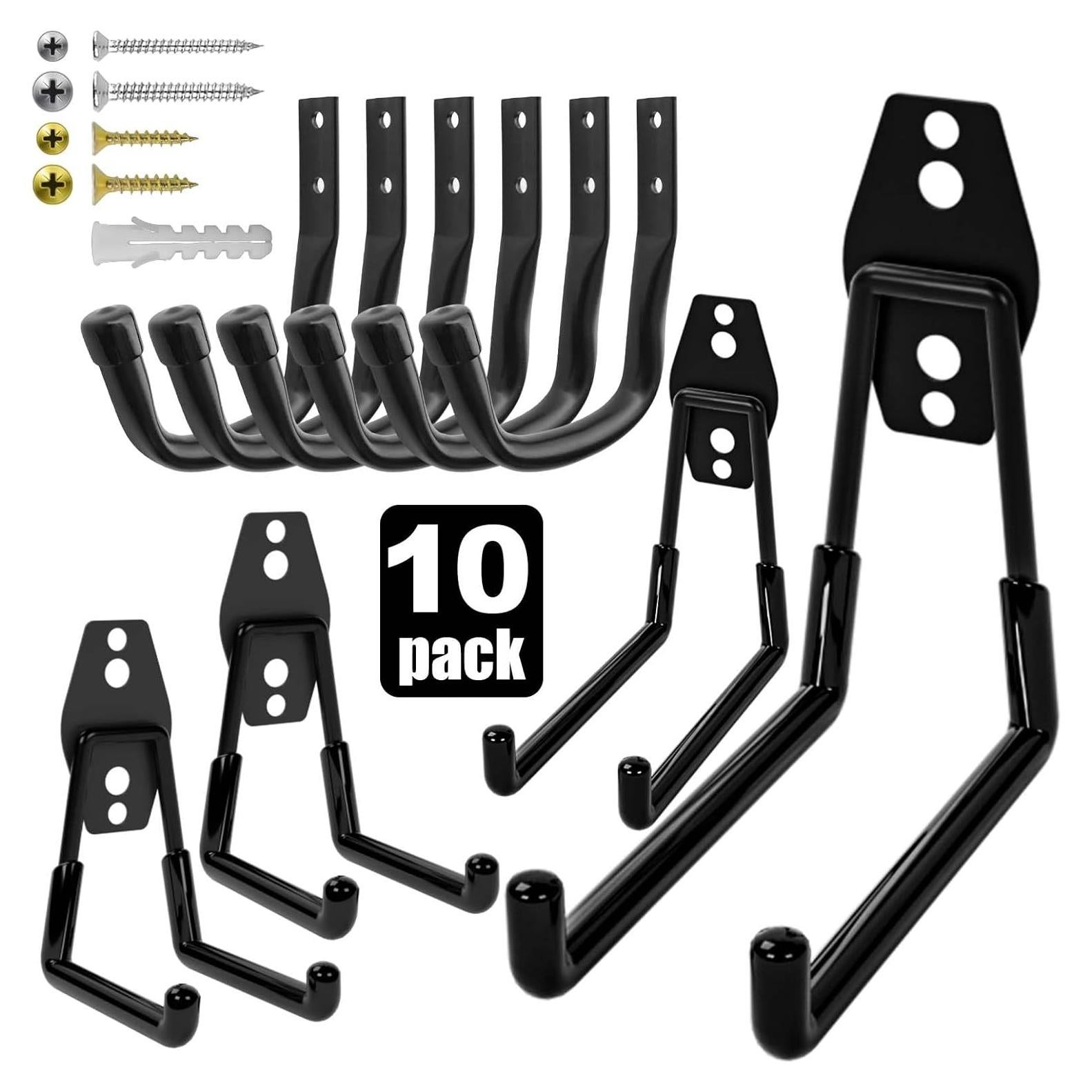 Paquete de 10 Ganchos de Pared Jikro Alta Resistencia 20.41 kg