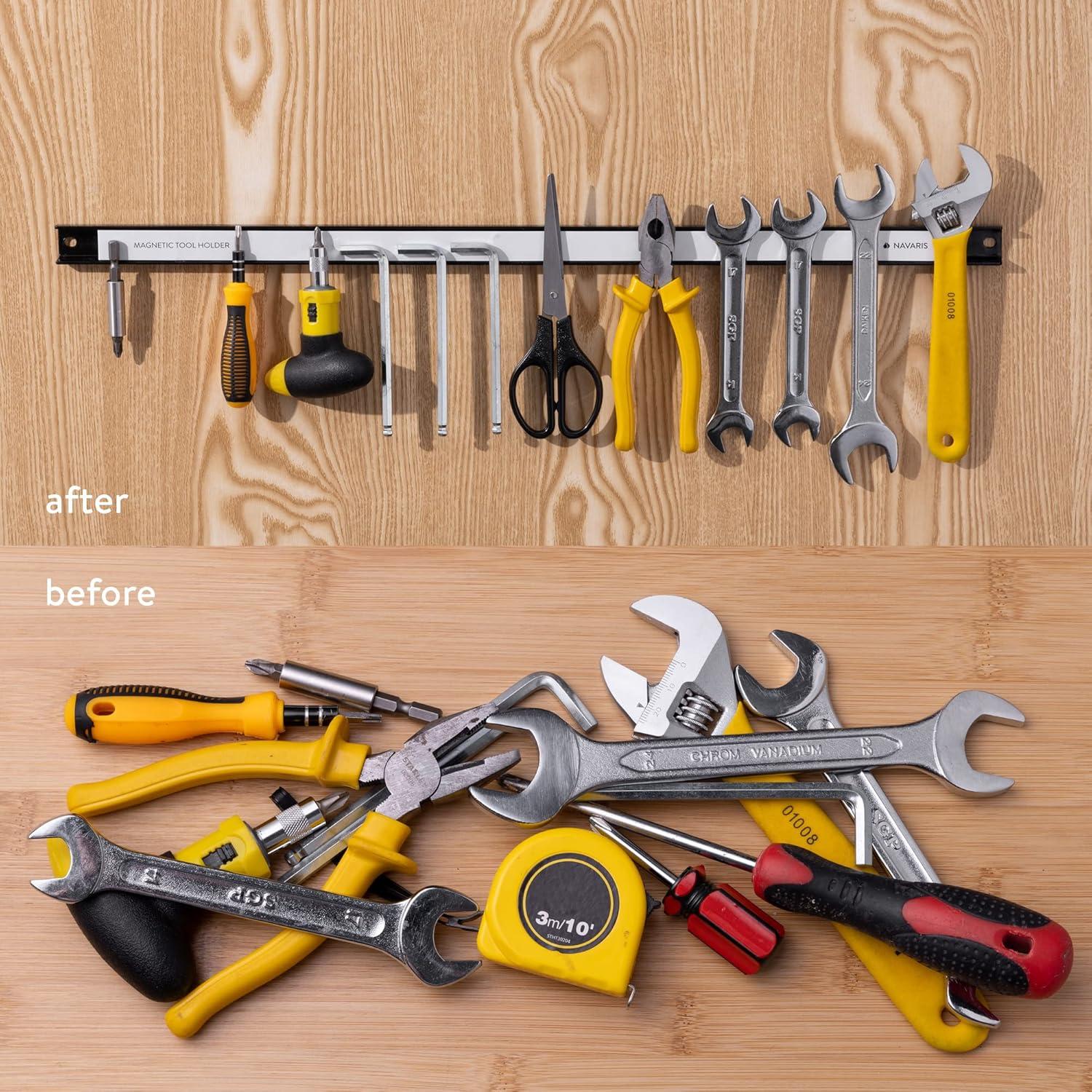 Soportes Magnéticos para Herramientas Navaris - 3 Piezas 61 cm