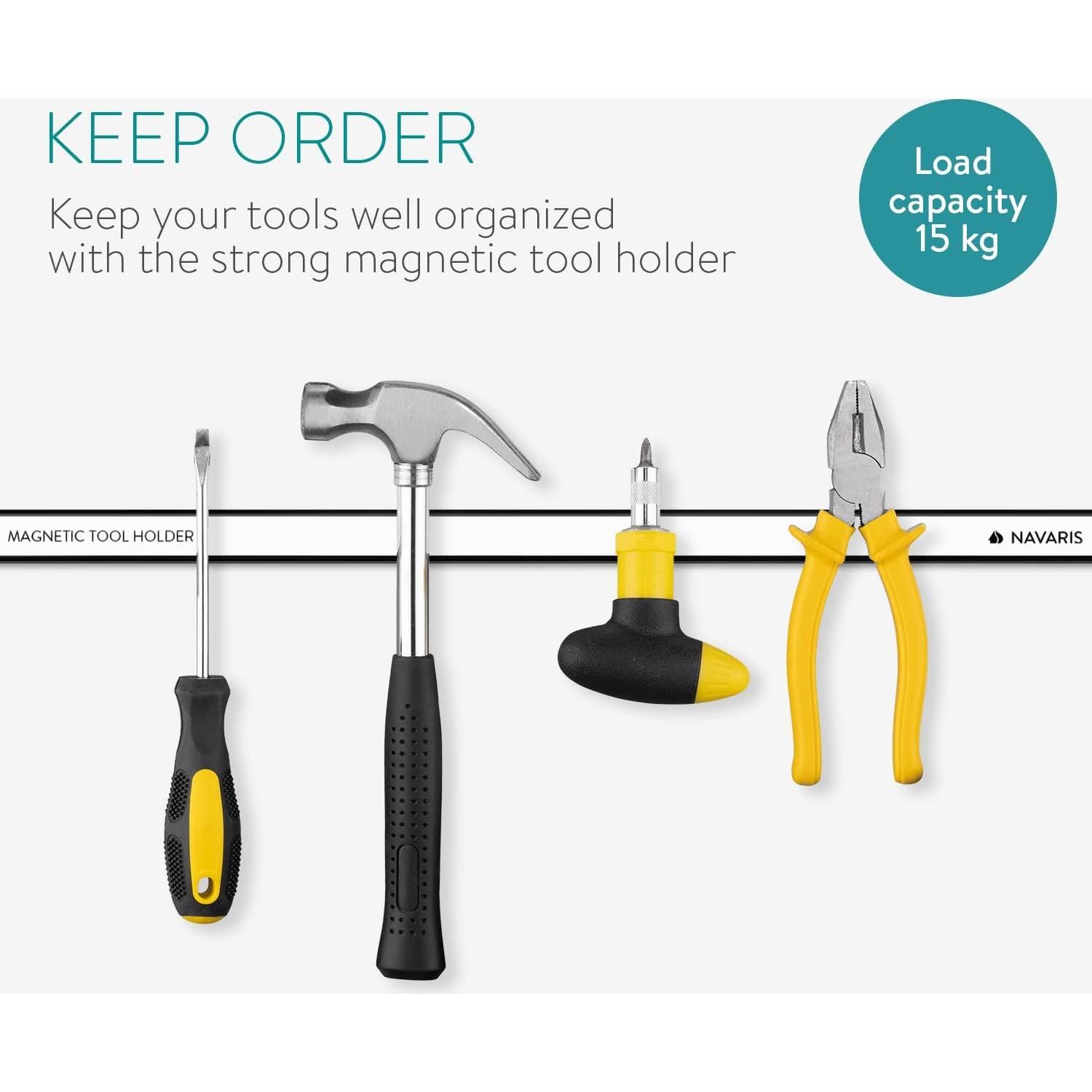 Soportes Magnéticos para Herramientas Navaris - 3 Piezas 61 cm