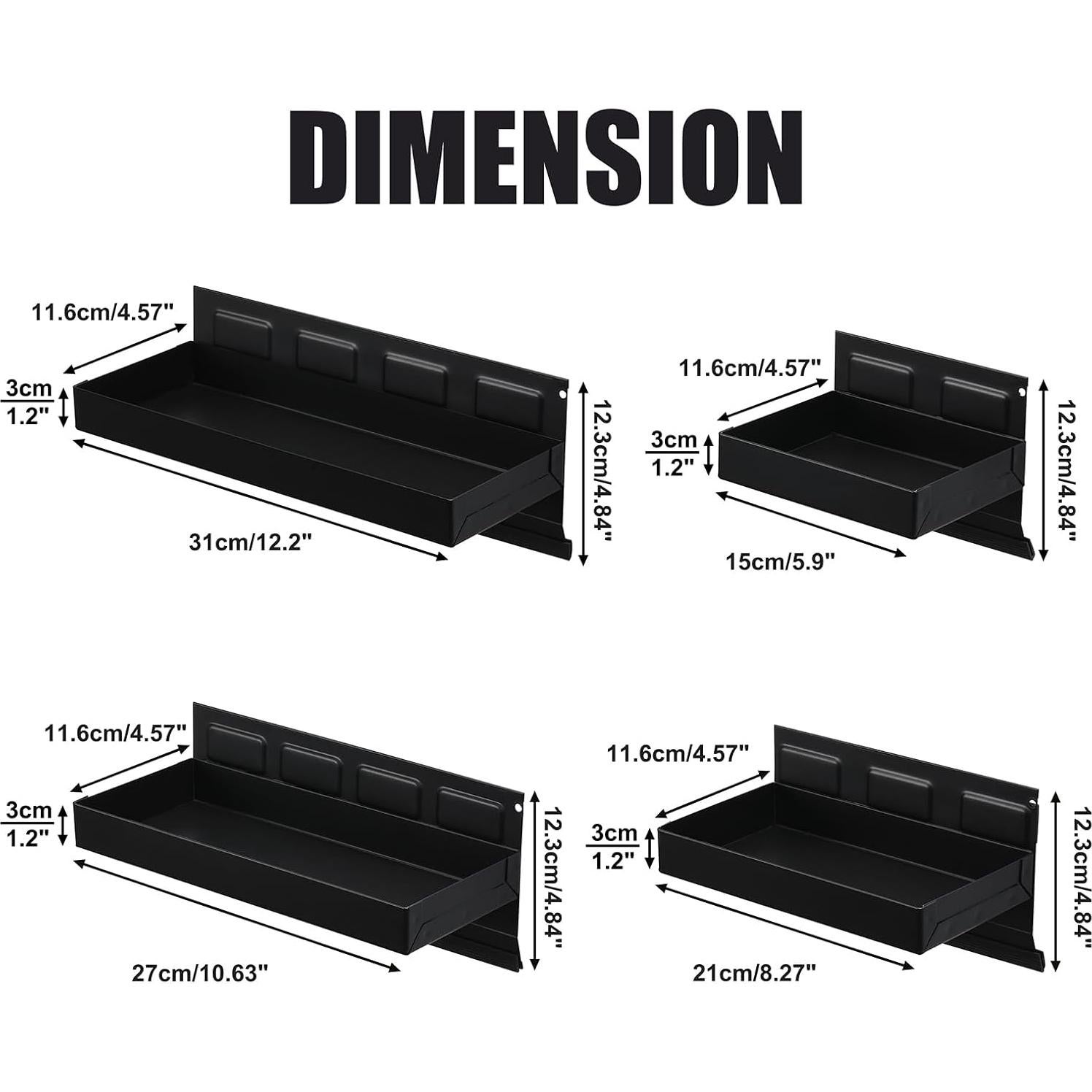 Juego de 4 Bandejas Magnéticas Mayouko para Herramientas 15-30 cm