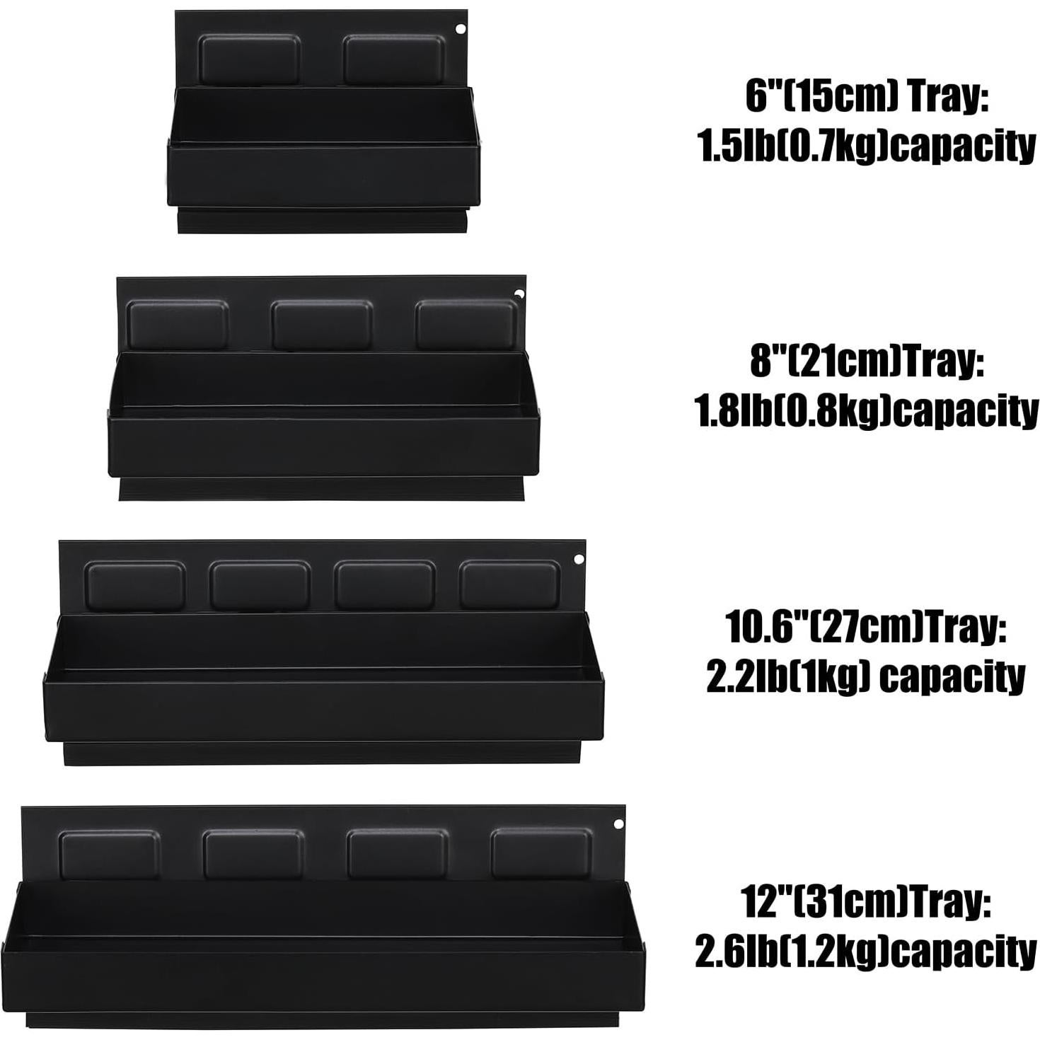 Juego de 4 Bandejas Magnéticas Mayouko para Herramientas 15-30 cm