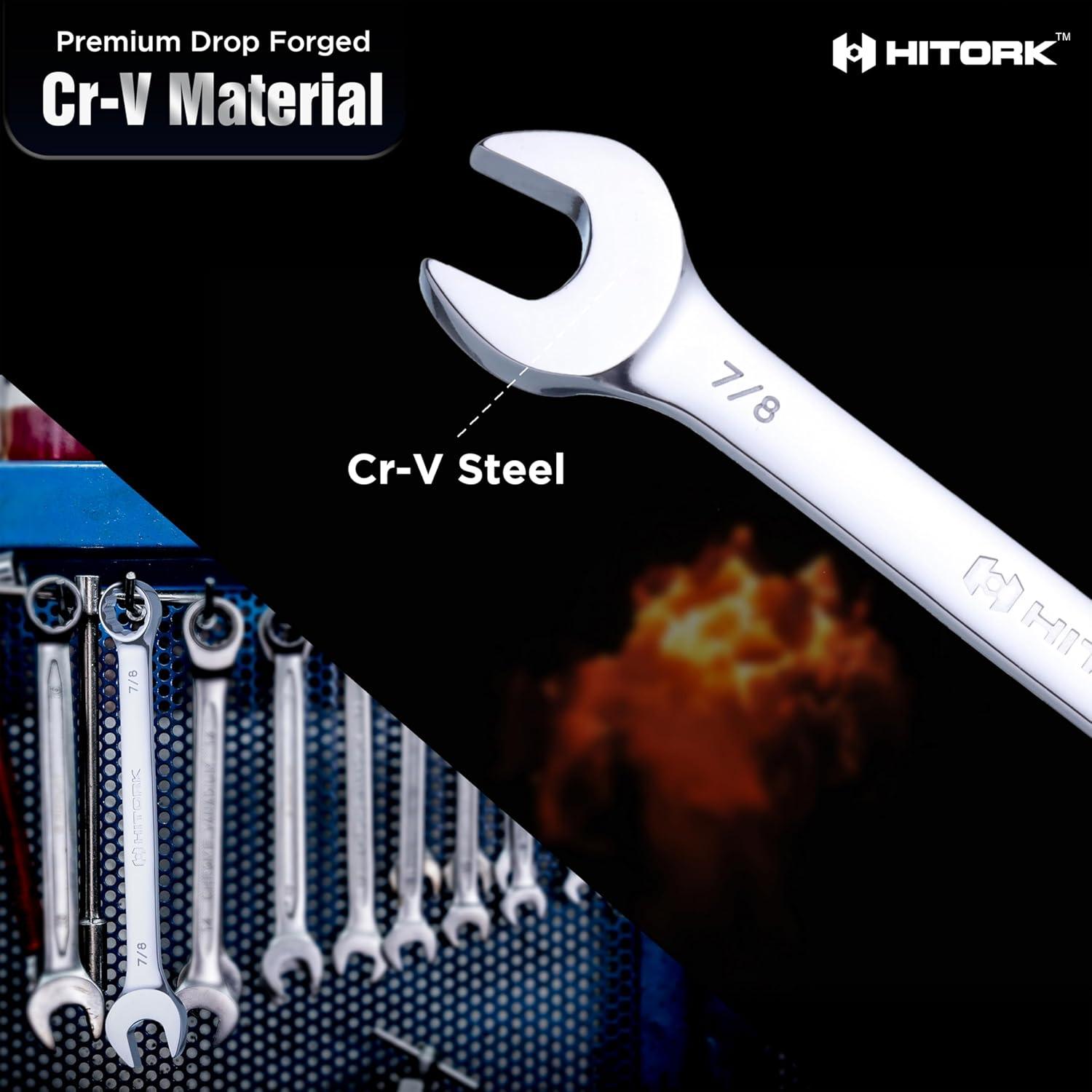 Juego de Llaves Combinadas Hitork 24 Piezas SAE y Métrico