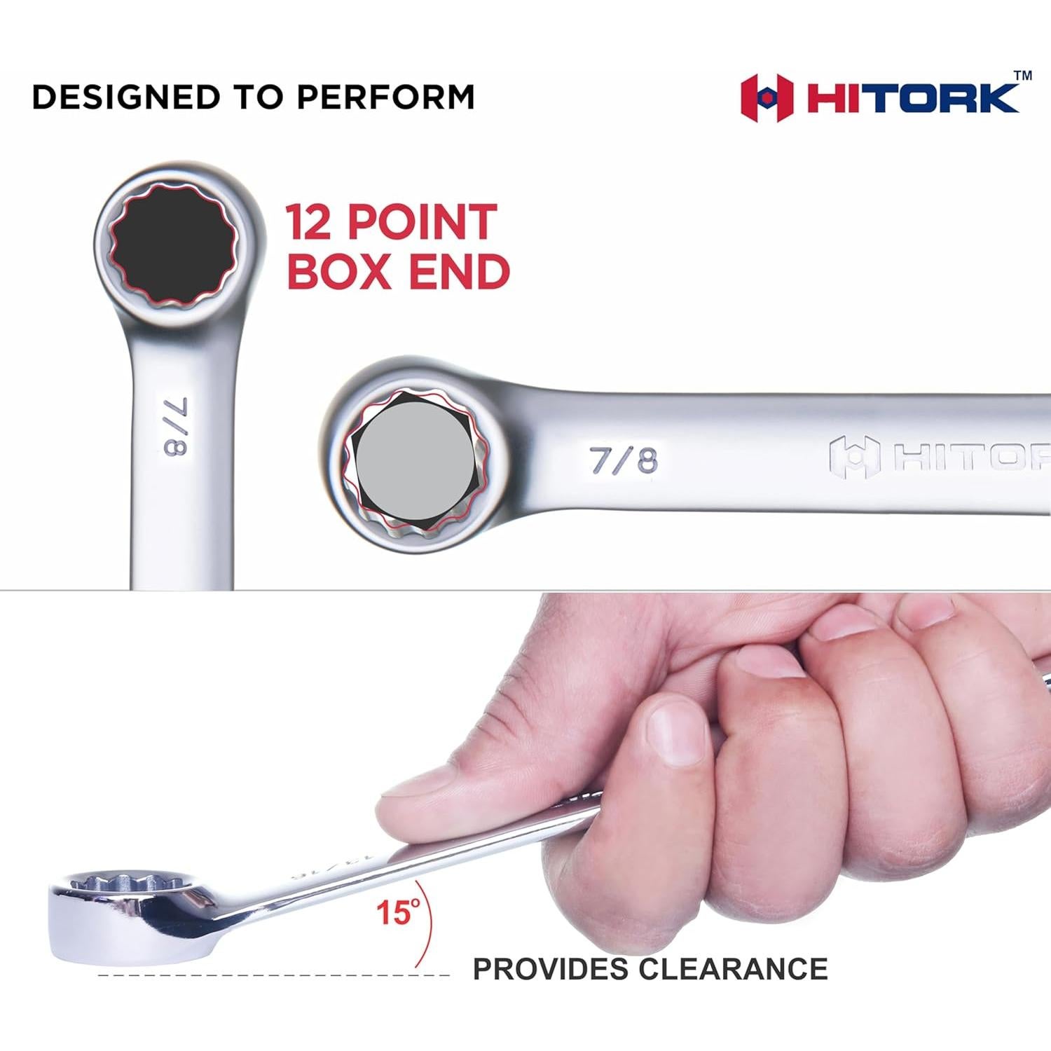 Juego de Llaves Combinadas Hitork 24 Piezas SAE y Métrico