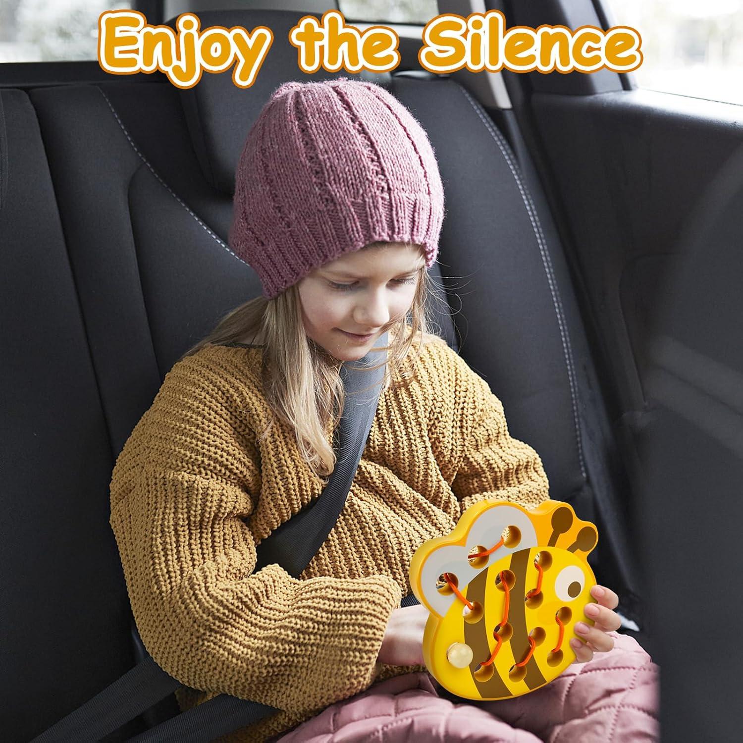 Juguete de Enhebrado de Madera Sealive Abeja para Niños