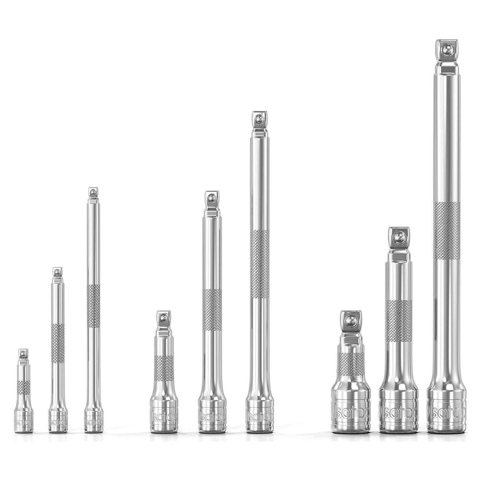 Juego de Extensiones Wobble Olsa Tools 9 Piezas Cr-V 1/4 3/8 1/2"