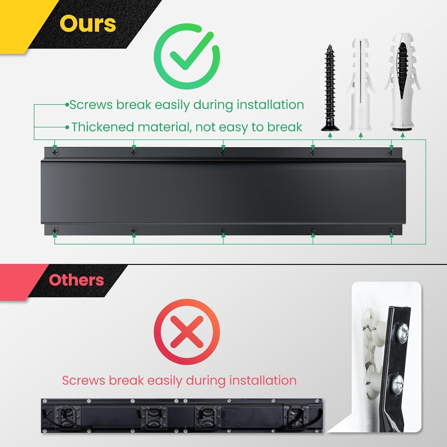 Soporte de Herramientas Montado en Pared GBEER 121.92 cm Negro