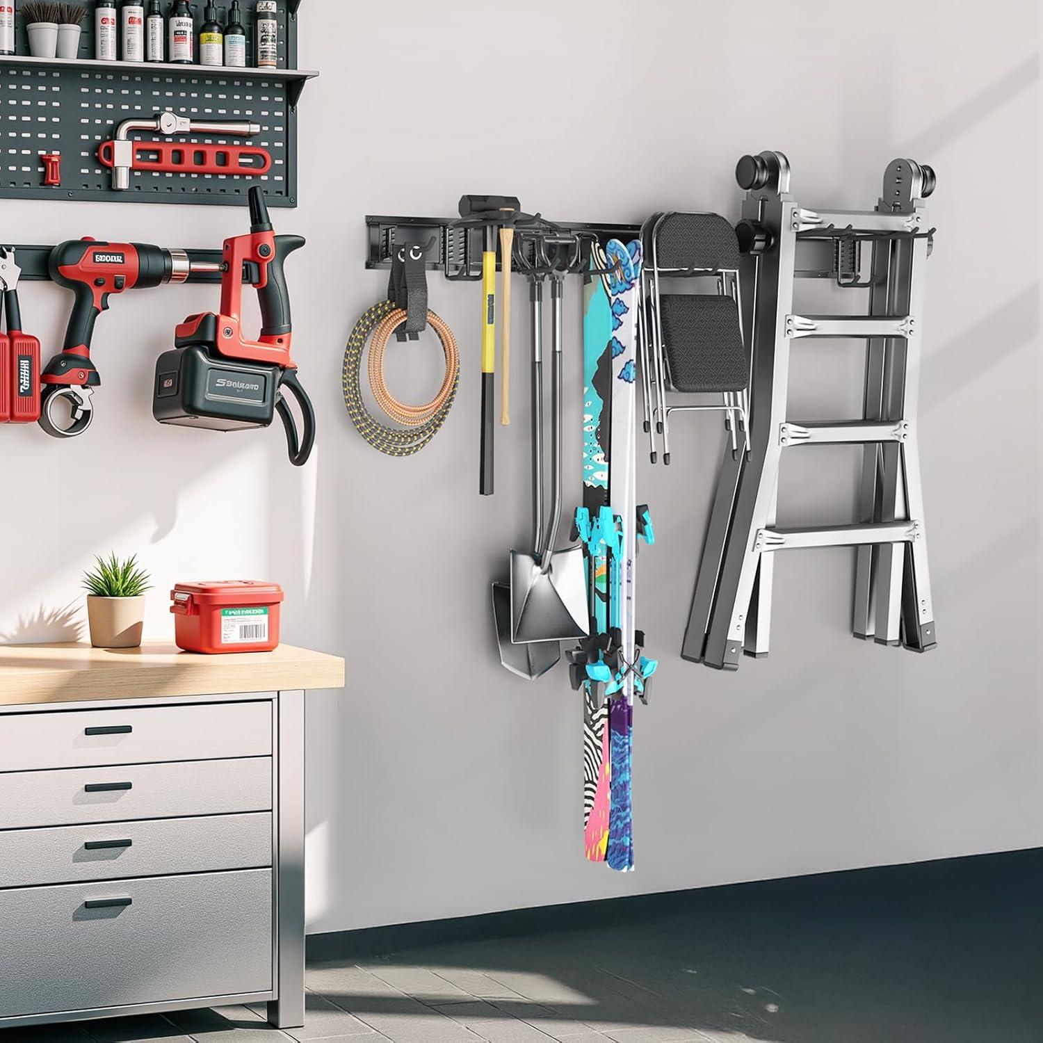 Soporte de Herramientas Montado en Pared GBEER 121.92 cm Negro