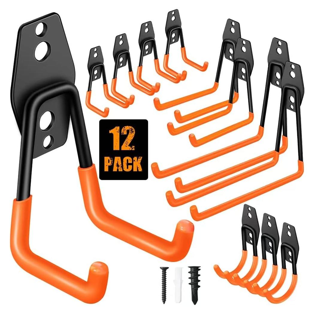 Ganchos para Garaje Fosiweelo 12 Piezas Alta Resistencia