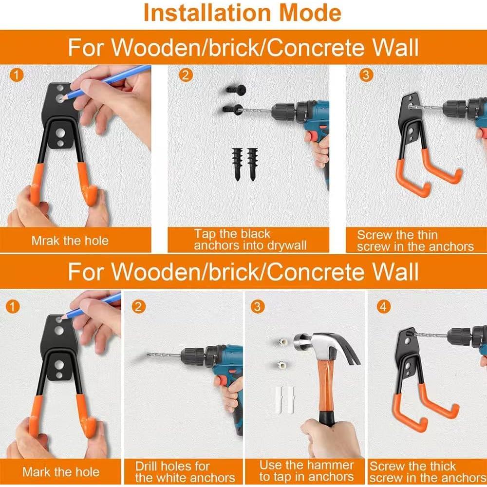 Ganchos para Garaje Fosiweelo 12 Piezas Alta Resistencia