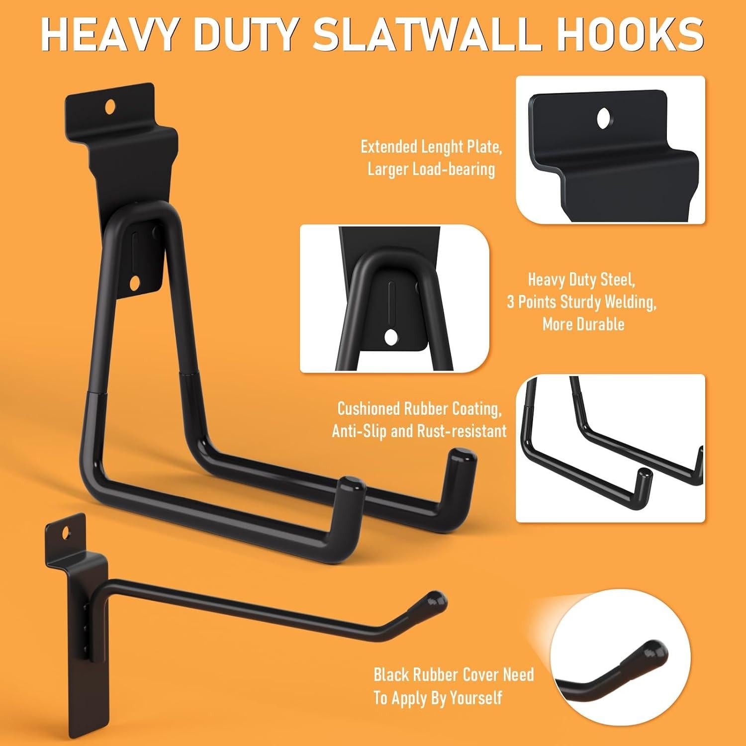 Juego de Accesorios para Slatwall INCLY 30 PCS con 4 Cestas y 26 Ganchos