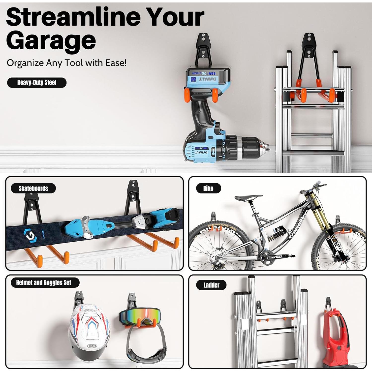 Ganchos de Almacenamiento Wallavant 14 Piezas Alta Resistencia