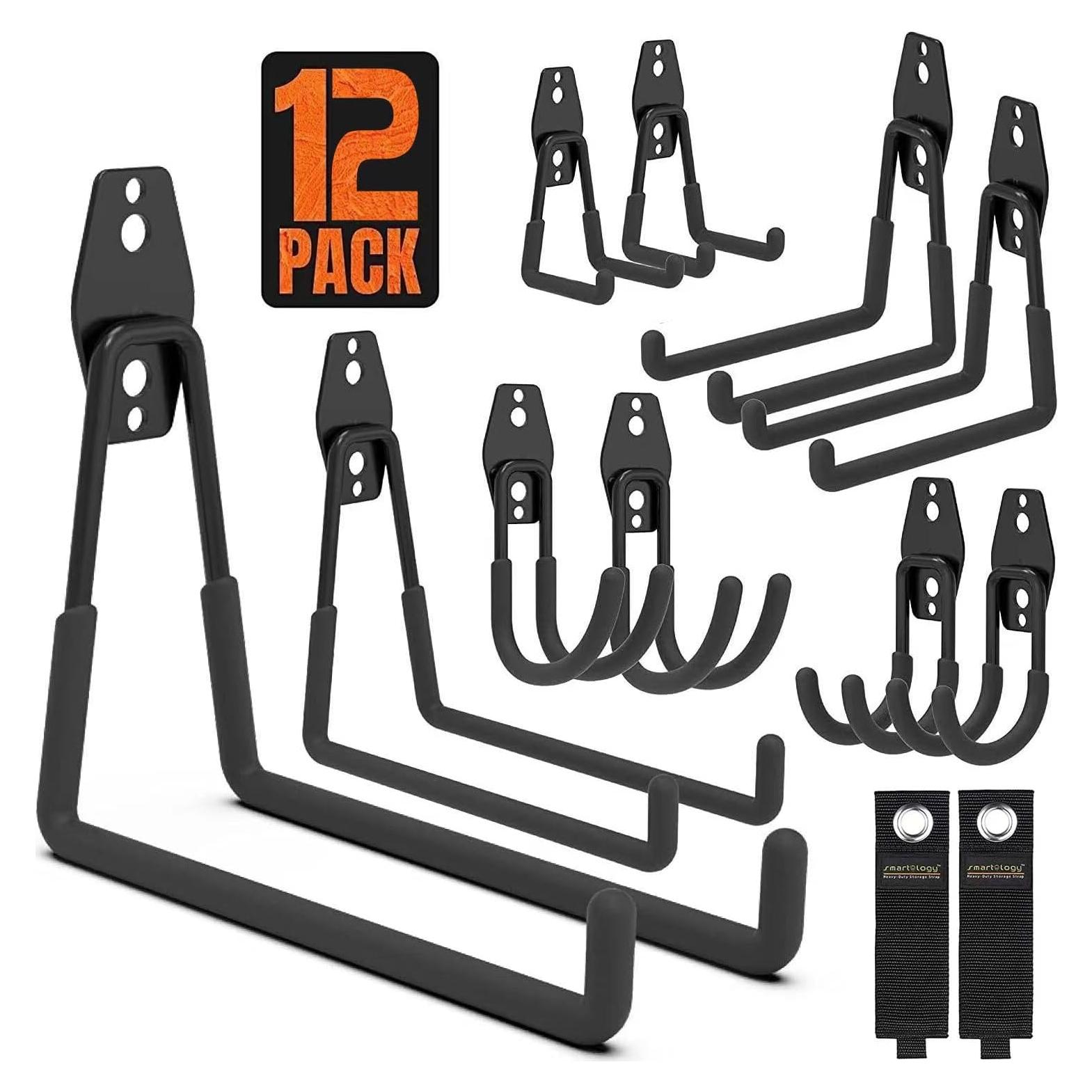 Ganchos de Almacenamiento en Pared SMARTOLOGY - 10 Ganchos de Alta Resistencia