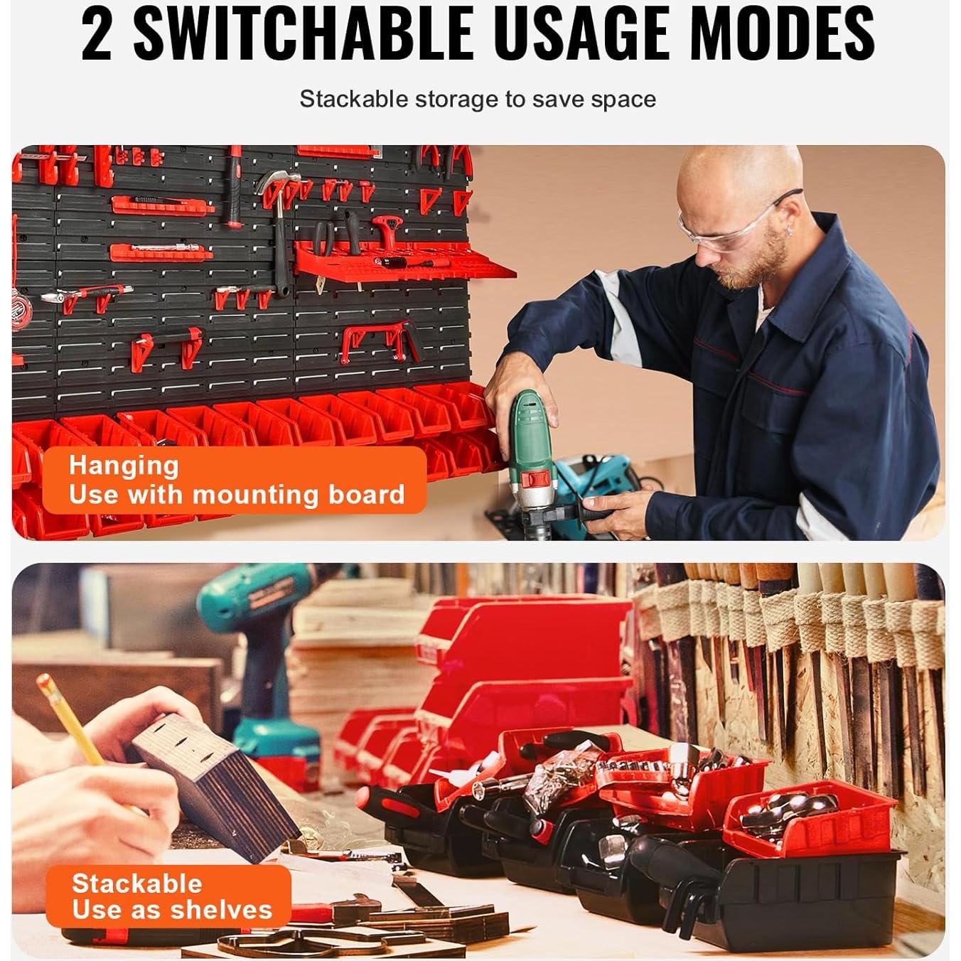 Estantería de Almacenamiento VEVOR 30 Bins Montada en Pared