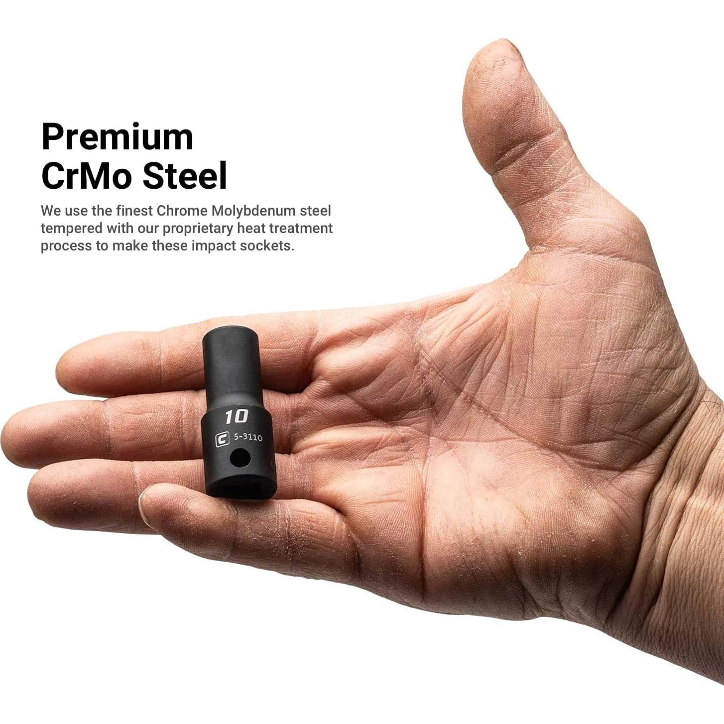 Juego de Enchufes de Impacto 3/8" Capri Tools 45 Piezas 8-22 mm