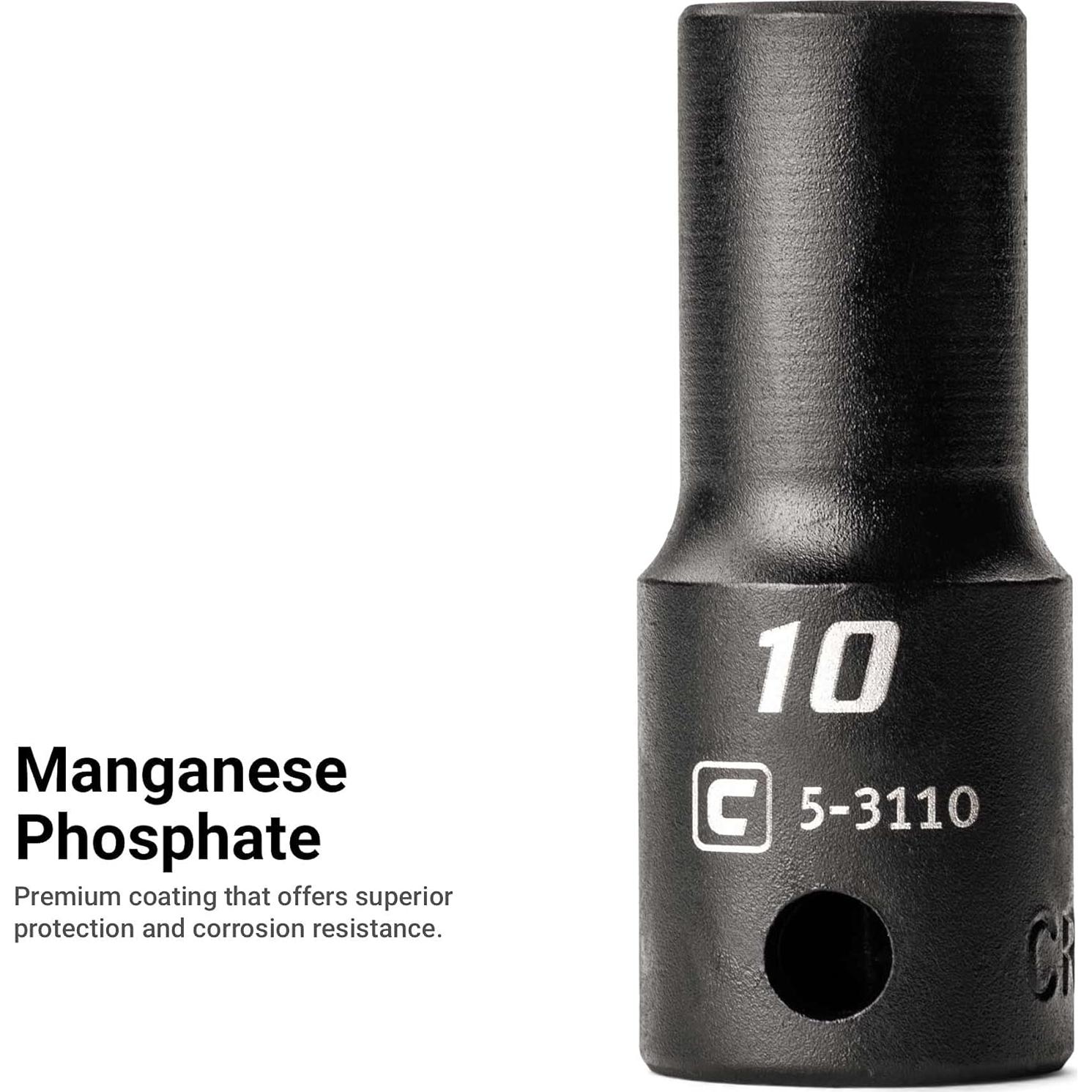 Juego de Enchufes de Impacto 3/8" Capri Tools 45 Piezas 8-22 mm