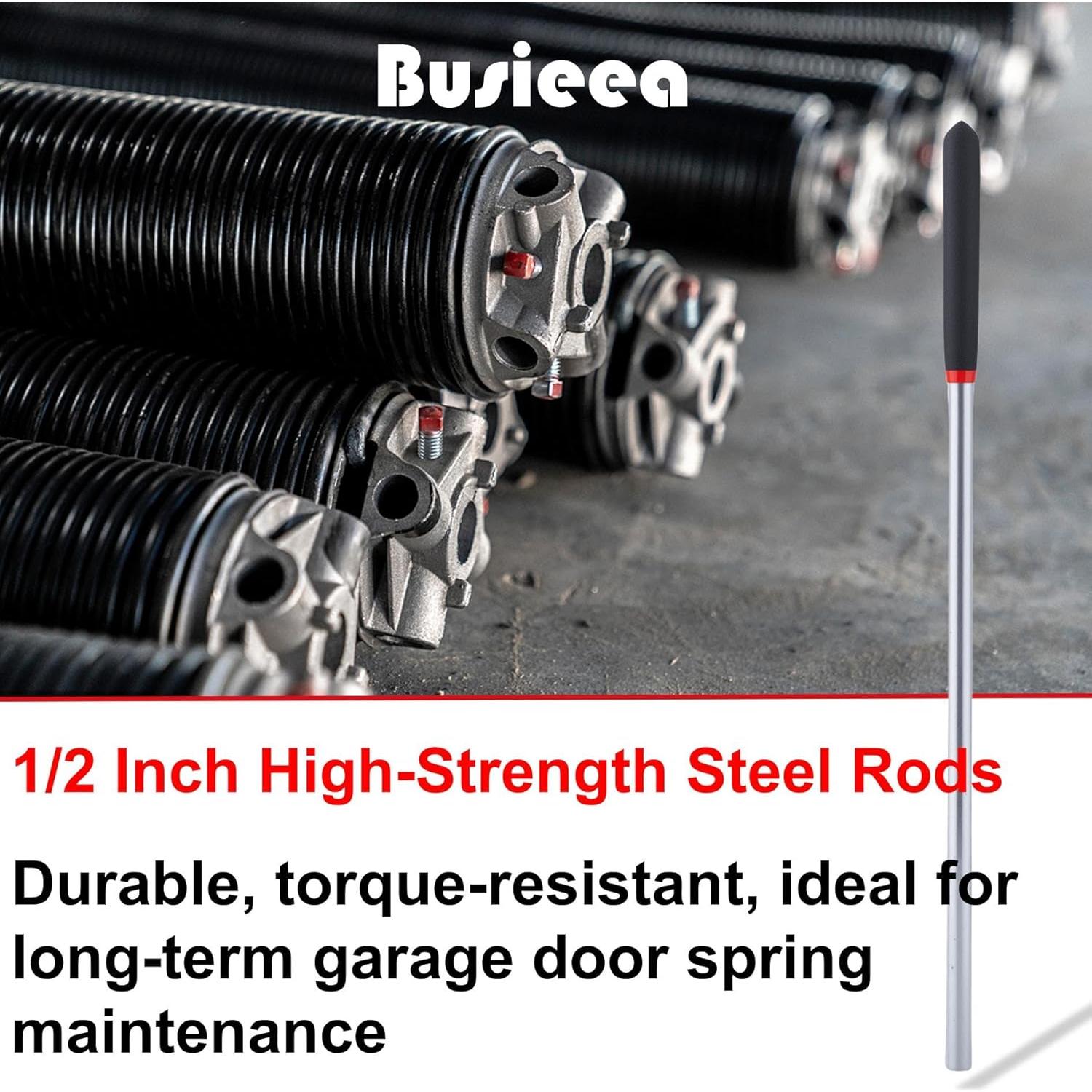 Kit de 4 Varillas de Torsión para Puertas de Garaje Busieea