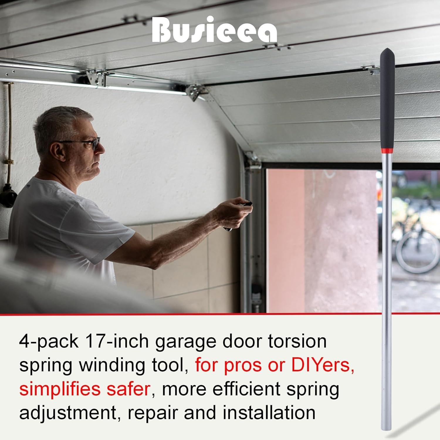 Kit de 4 Varillas de Torsión para Puertas de Garaje Busieea