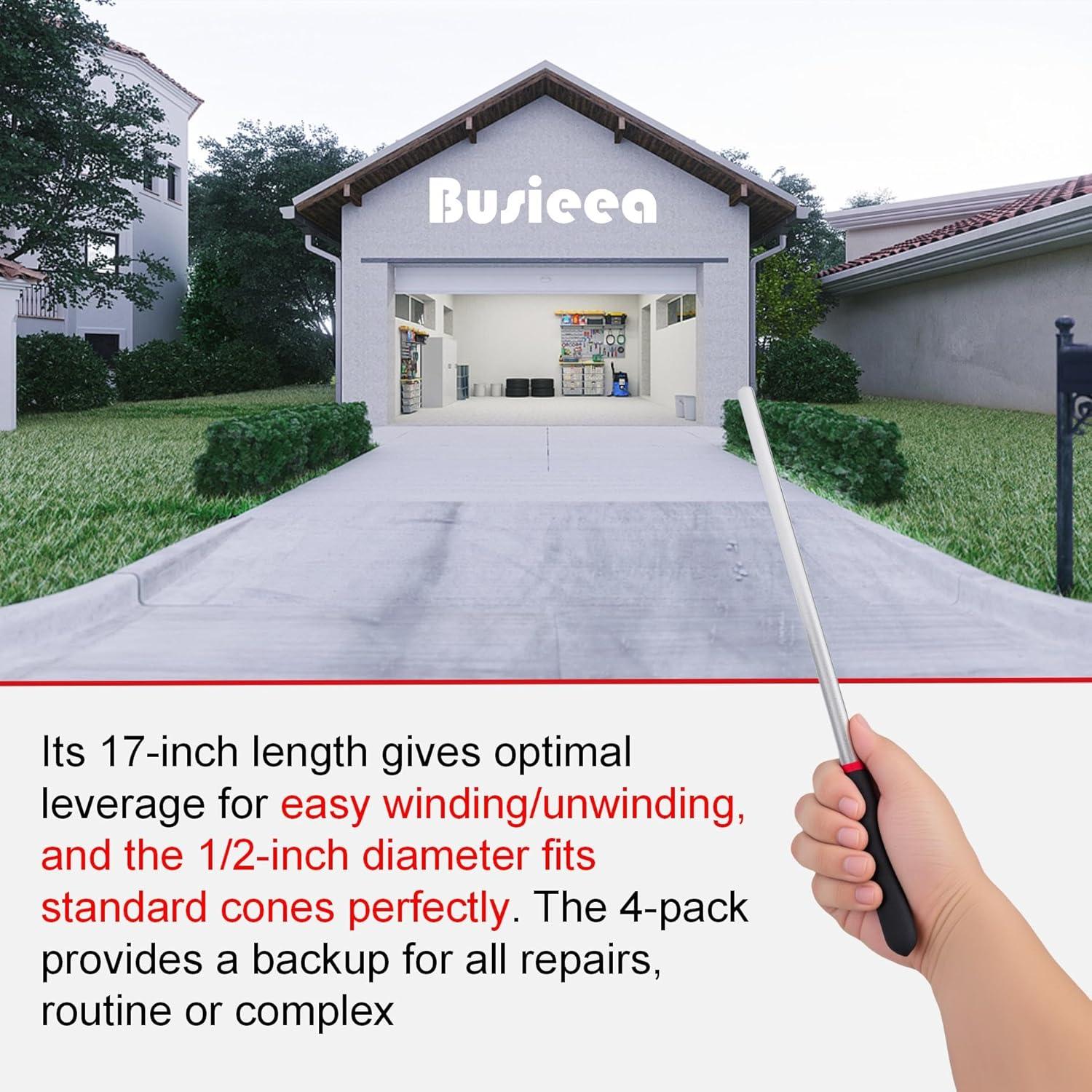 Kit de 4 Varillas de Torsión para Puertas de Garaje Busieea