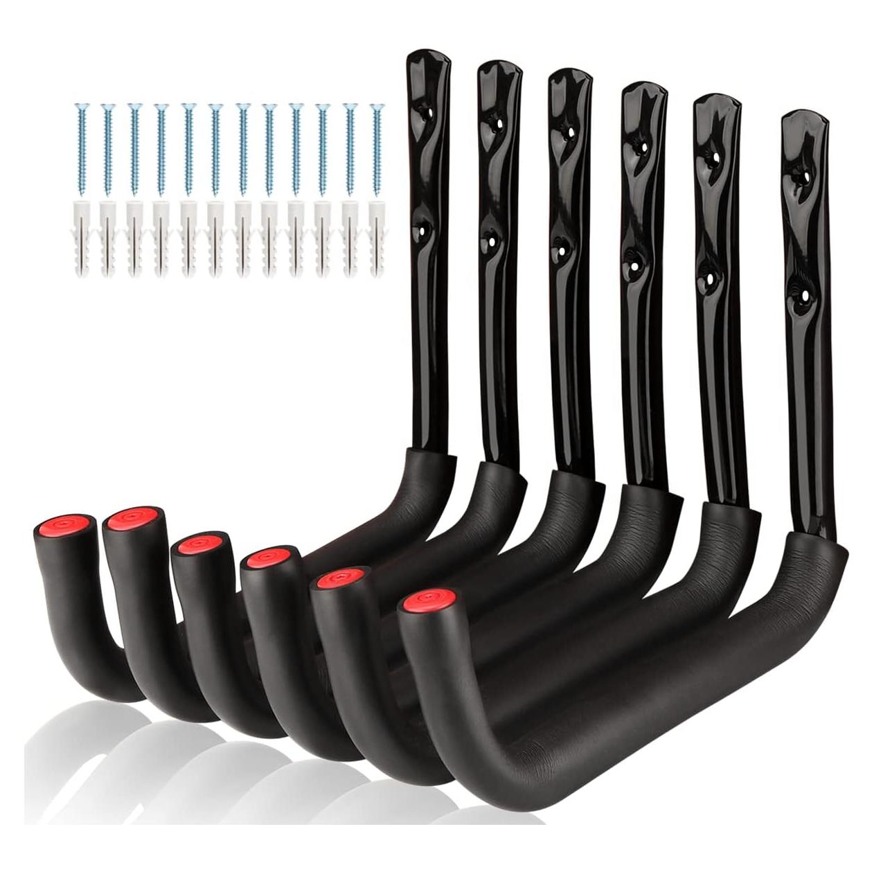 Ganchos de Almacenamiento en Garaje Naikozmo - Paquete de 6, 25cm