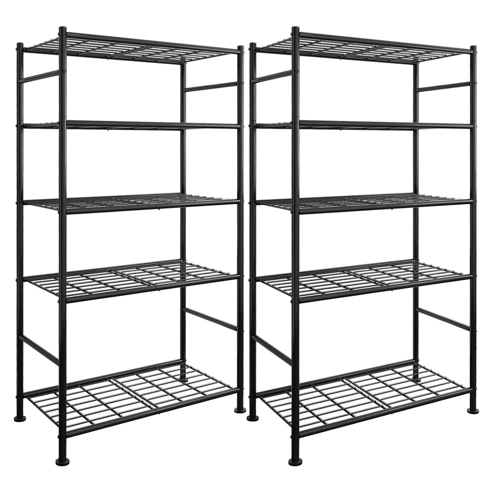 Estantes de Almacenamiento Sakugi 5 Niveles 85.1x32x182.9cm Negro