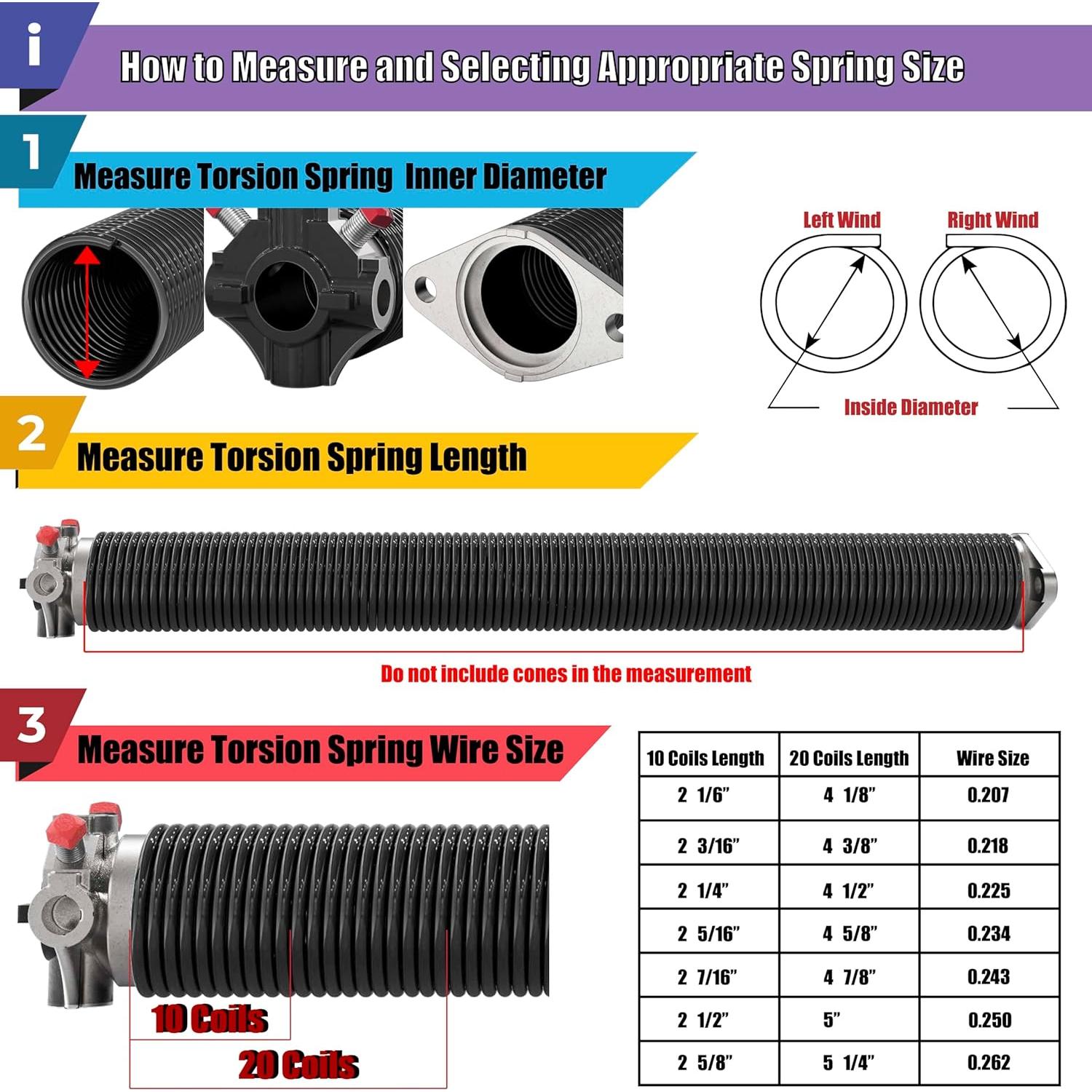 Juego de Resortes de Torsión Blesseras para Puerta de Garaje 76.2 cm