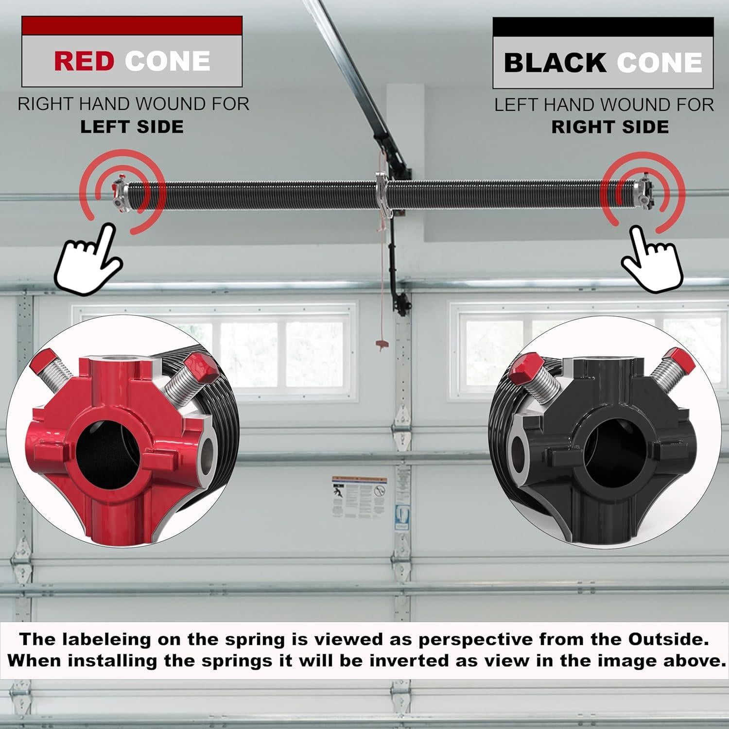 Juego de Resortes de Torsión Blesseras para Puerta de Garaje 76.2 cm