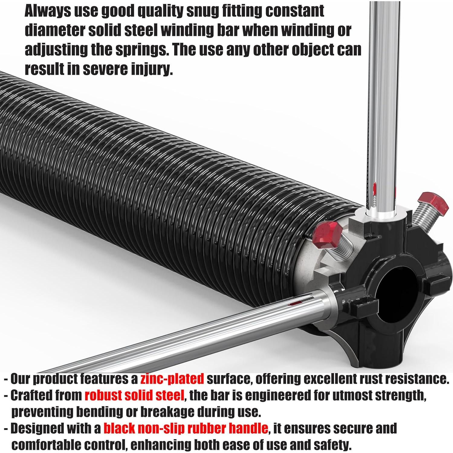 Juego de Resortes de Torsión Blesseras para Puerta de Garaje 76.2 cm