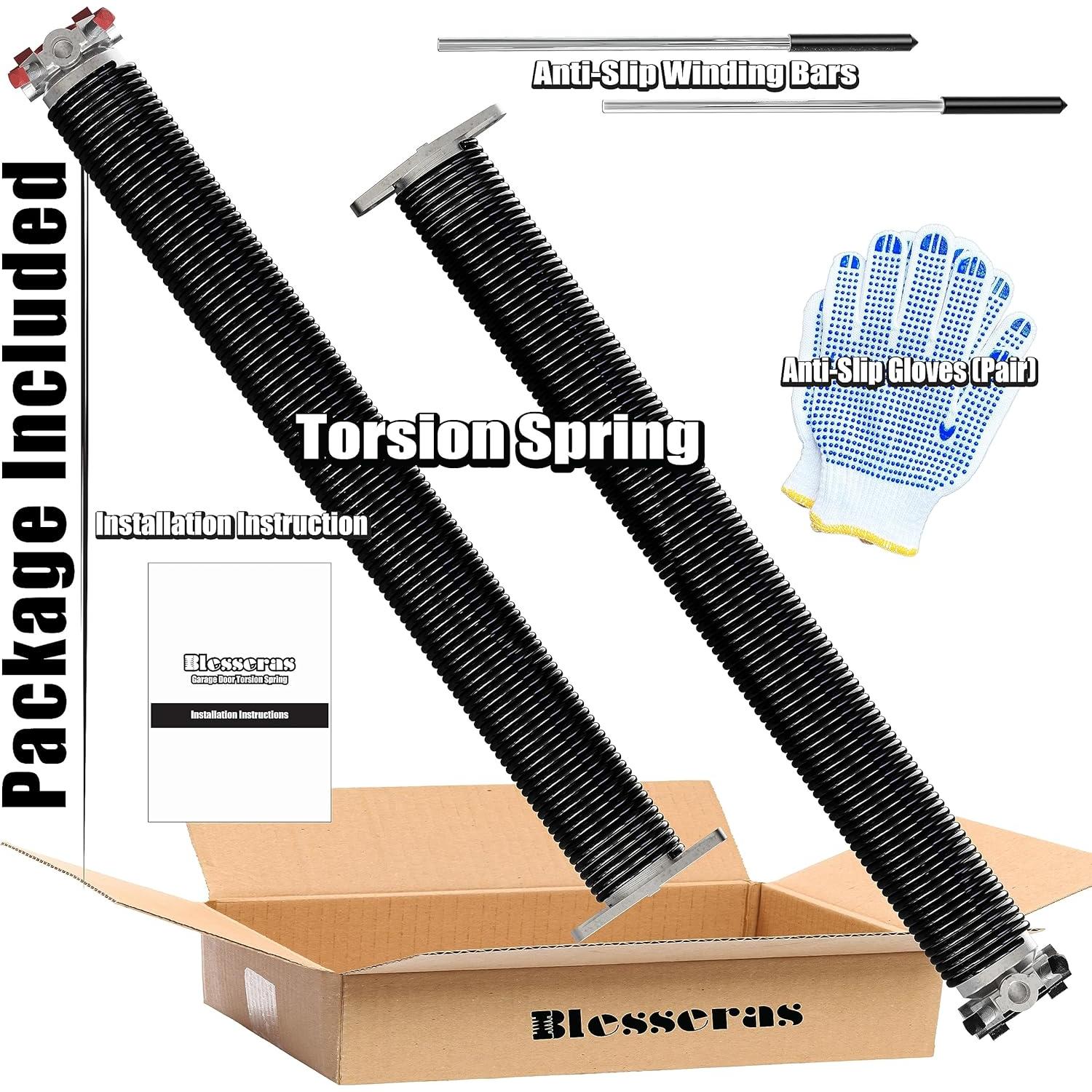 Juego de Resortes de Torsión Blesseras para Puerta de Garaje 76.2 cm
