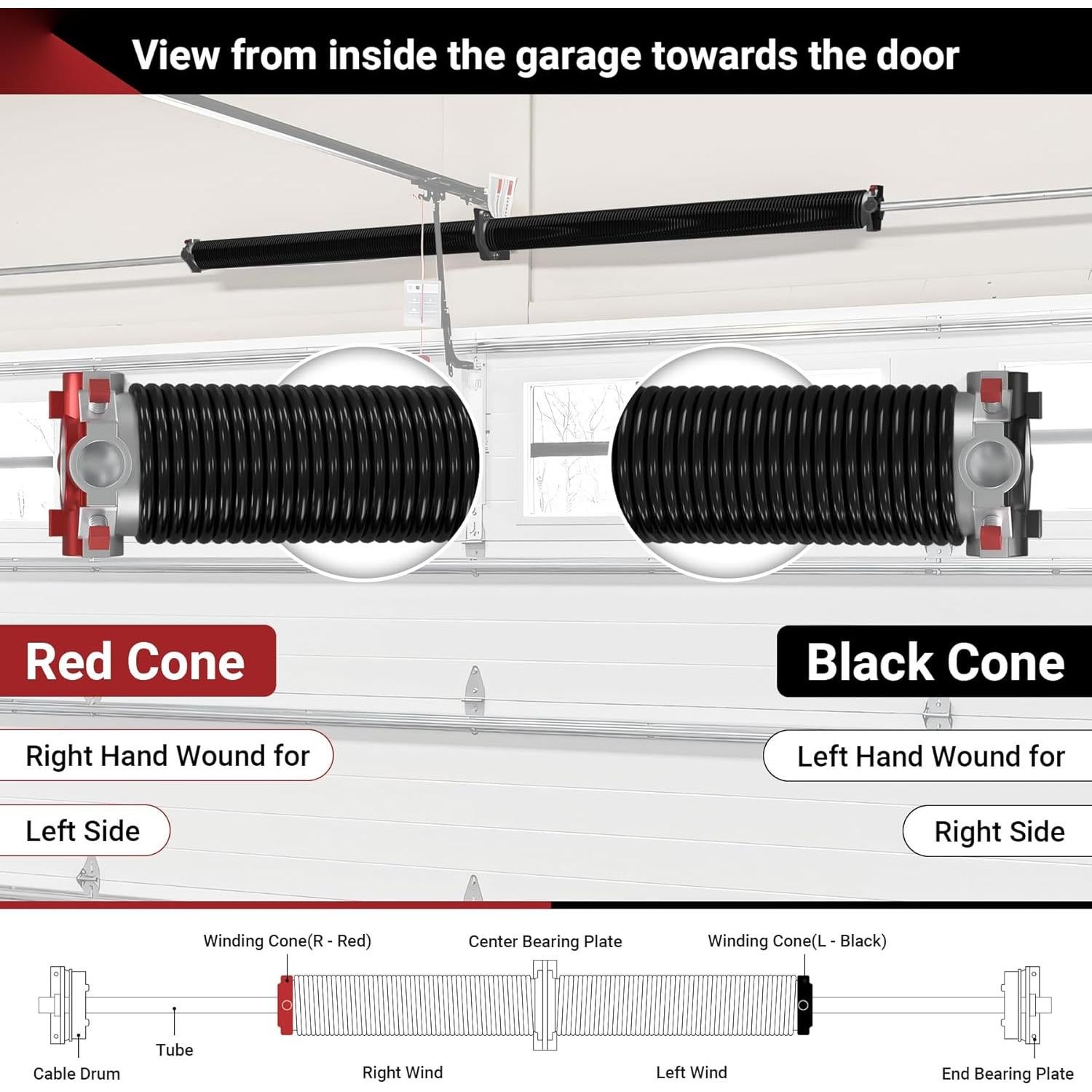 Resorte de Torsión para Puerta de Garaje Toriexon 0.225x5x61 cm
