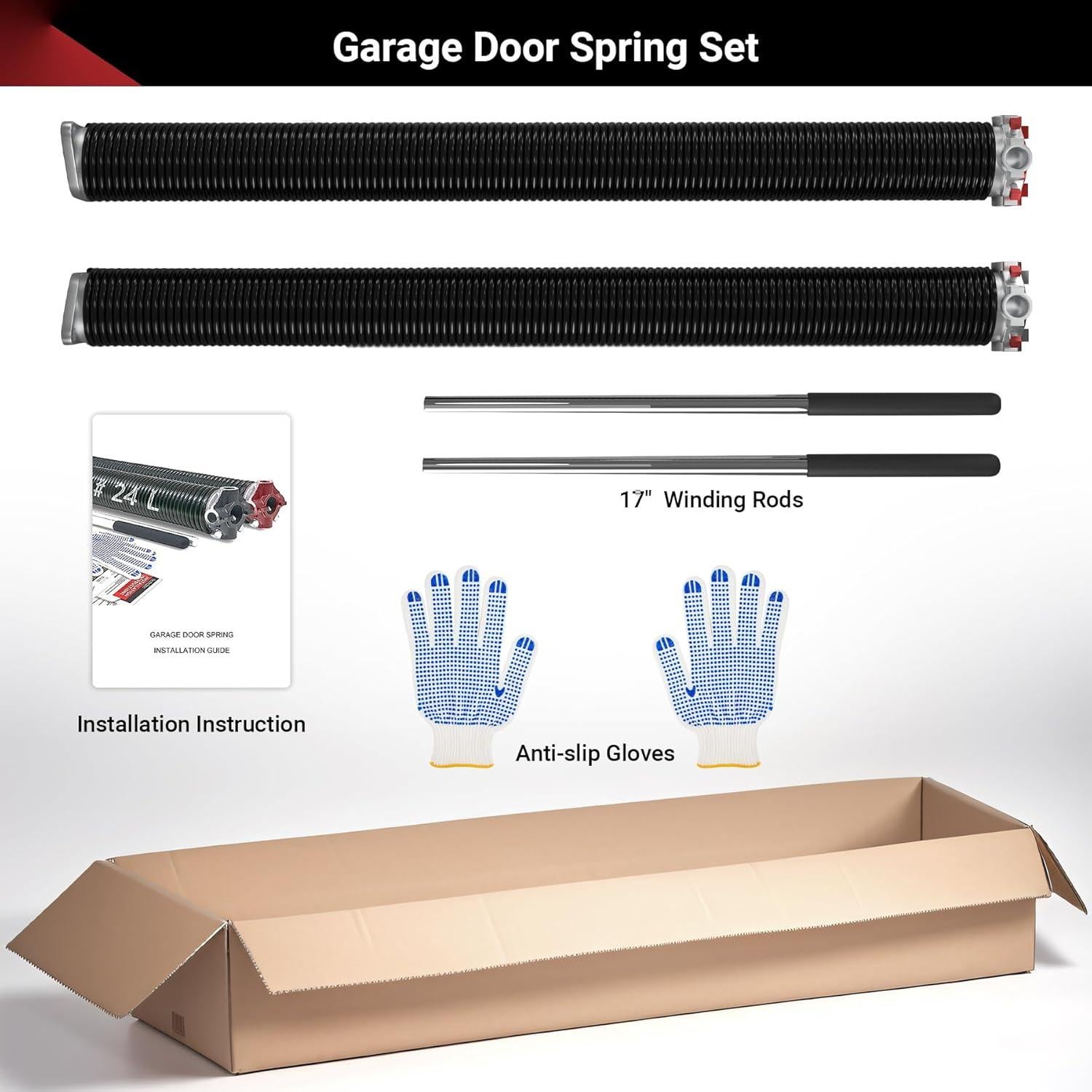 Resorte de Torsión para Puerta de Garaje Toriexon 0.225x5x61 cm