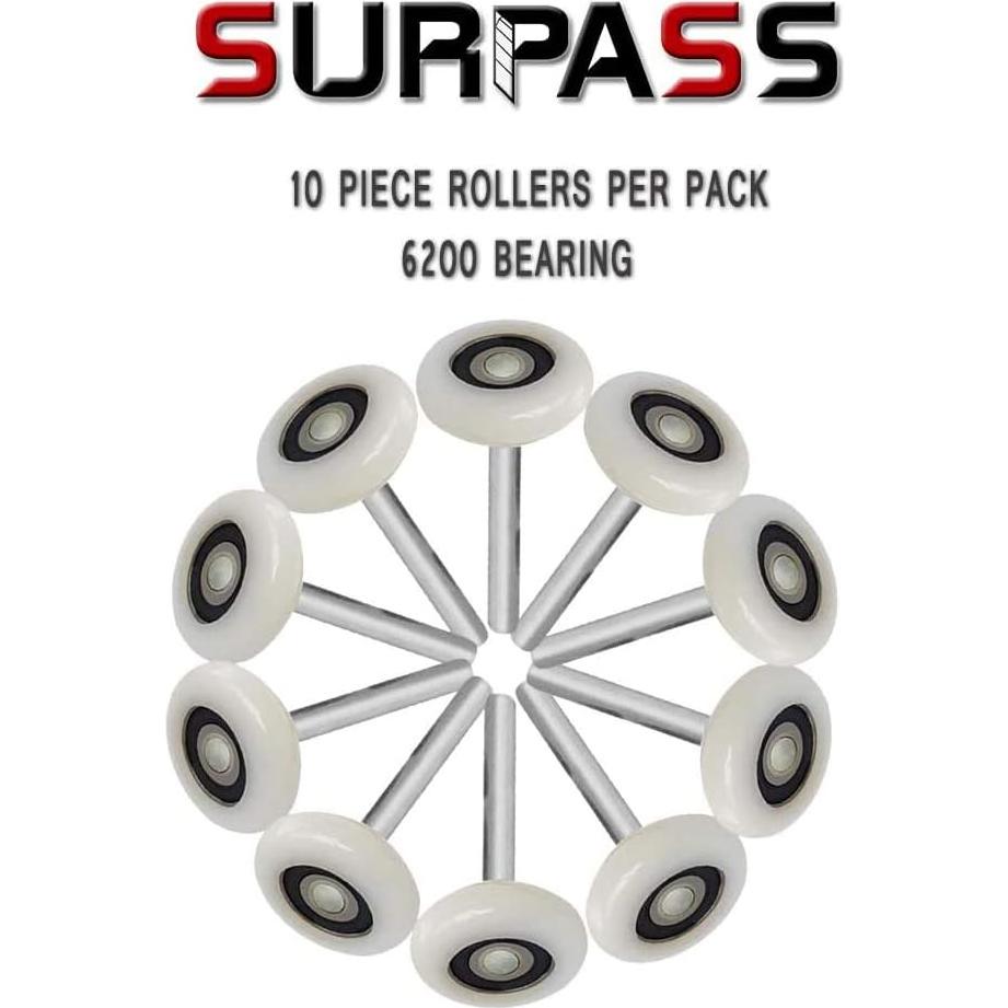 Rodillo de puerta de garaje Surpass con bisagra y soporte 2.13m