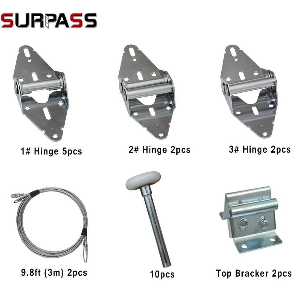 Rodillo de puerta de garaje Surpass con bisagra y soporte 2.13m
