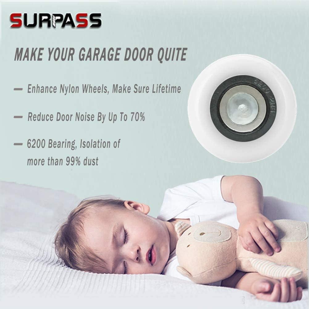 Rodillo de puerta de garaje Surpass con bisagra y soporte 2.13m