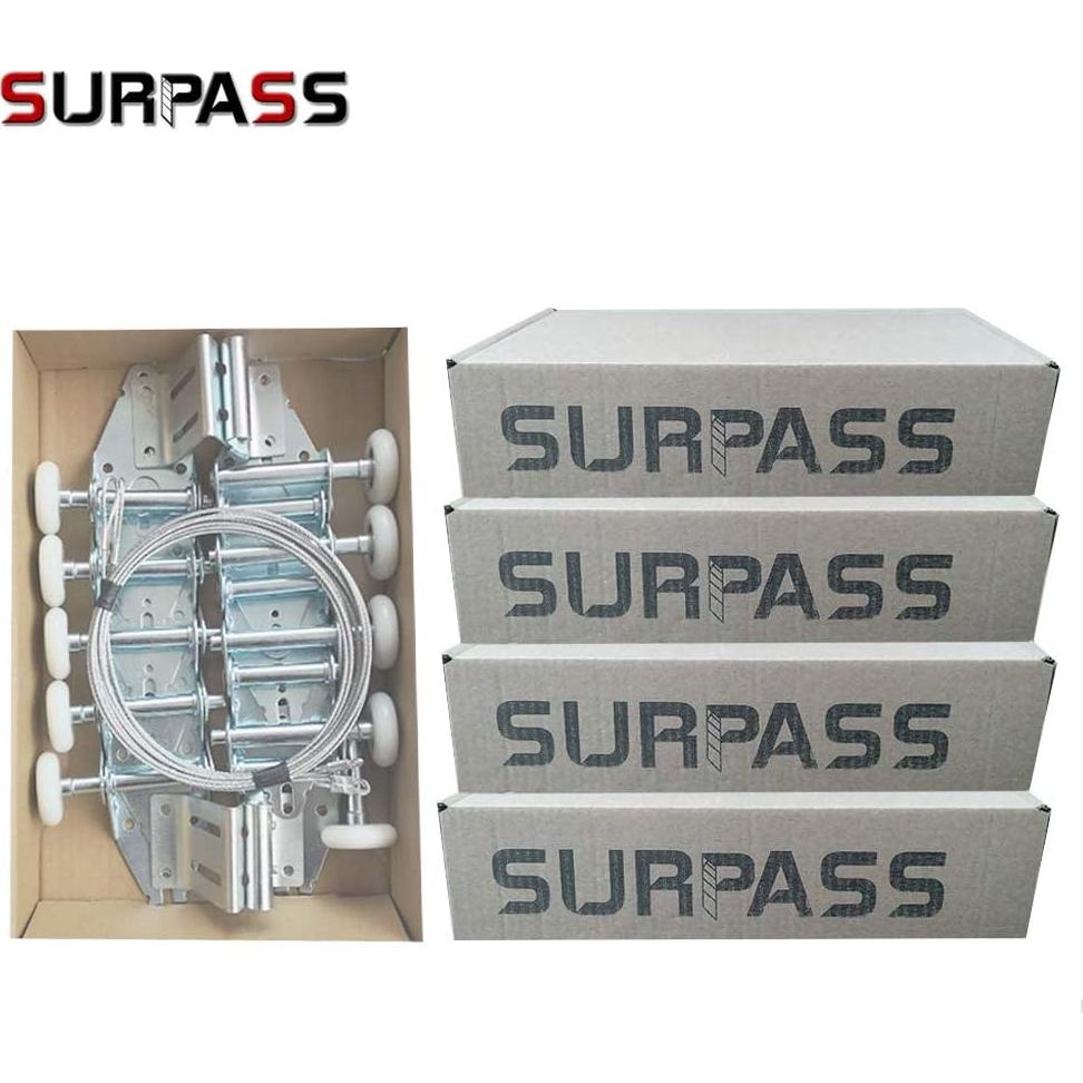 Rodillo de puerta de garaje Surpass con bisagra y soporte 2.13m