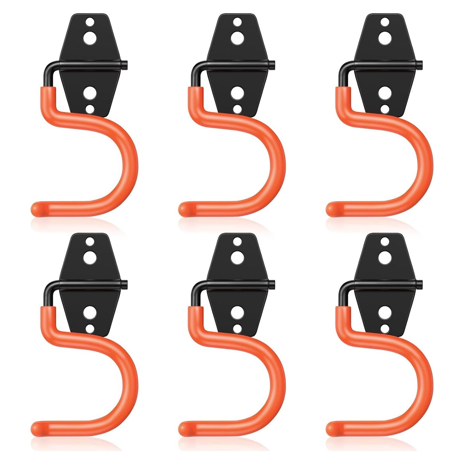 6 Ganchos de Garaje HUPBIPY de Metal Antideslizantes 1.59kg