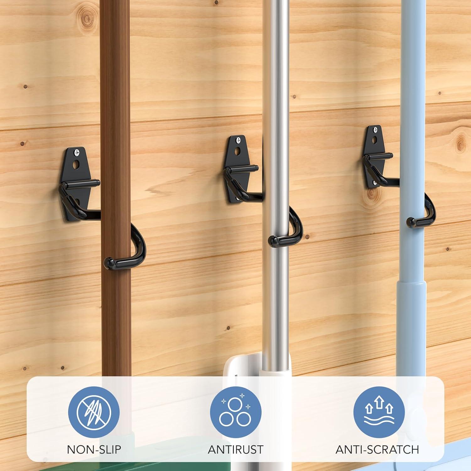 6 Ganchos de Garaje HUPBIPY de Metal Antideslizantes 1.59kg