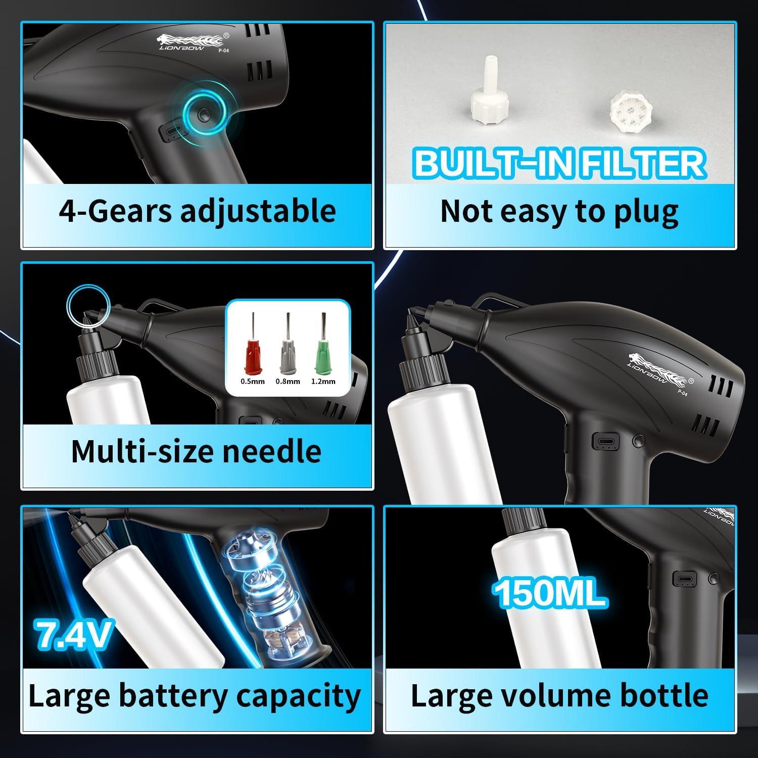 Pistola de Pintura Eléctrica Lionbow 4 Velocidades Portátil