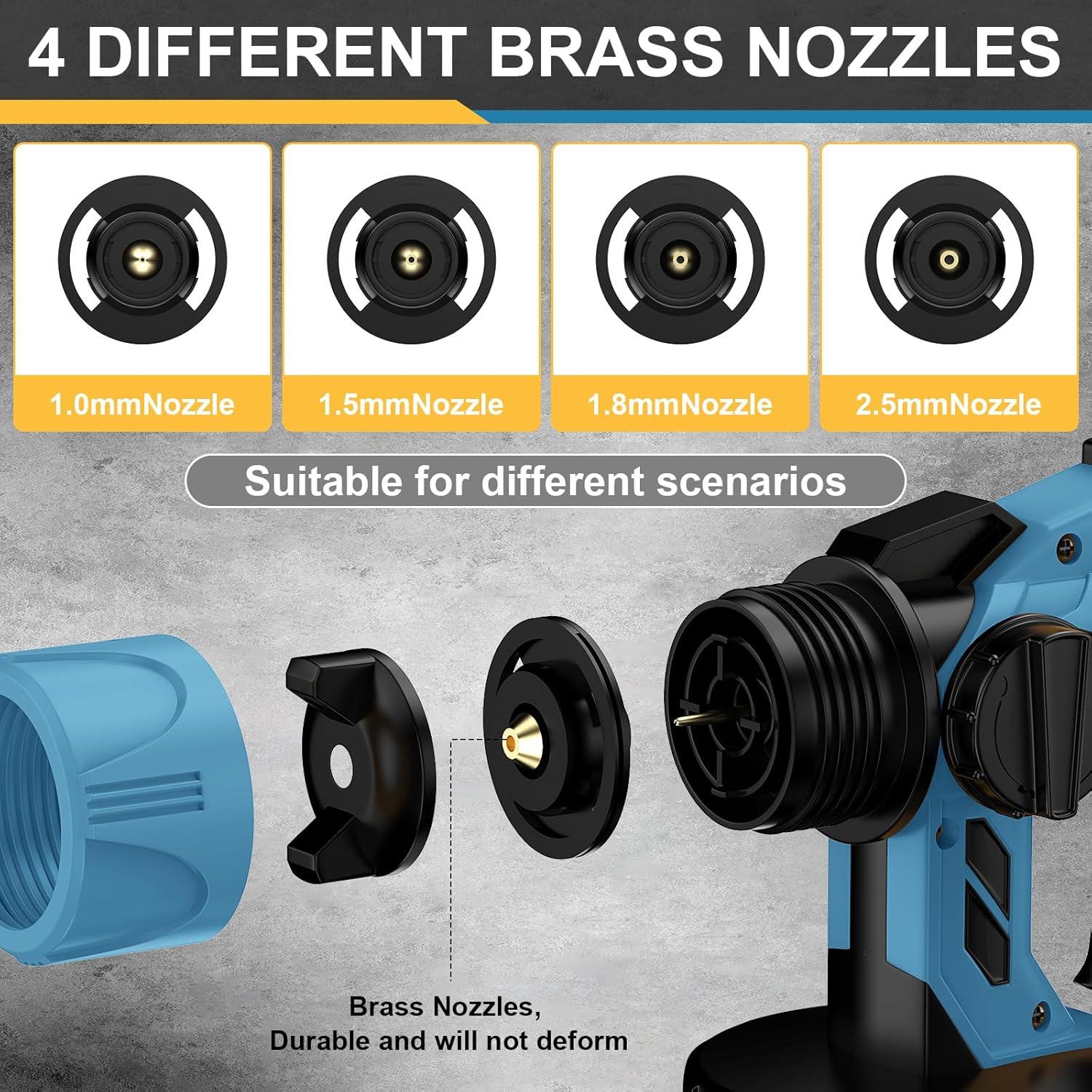 Pistola de Pintura Eléctrica Monggoli 1000W 1000ml 4 Boquillas