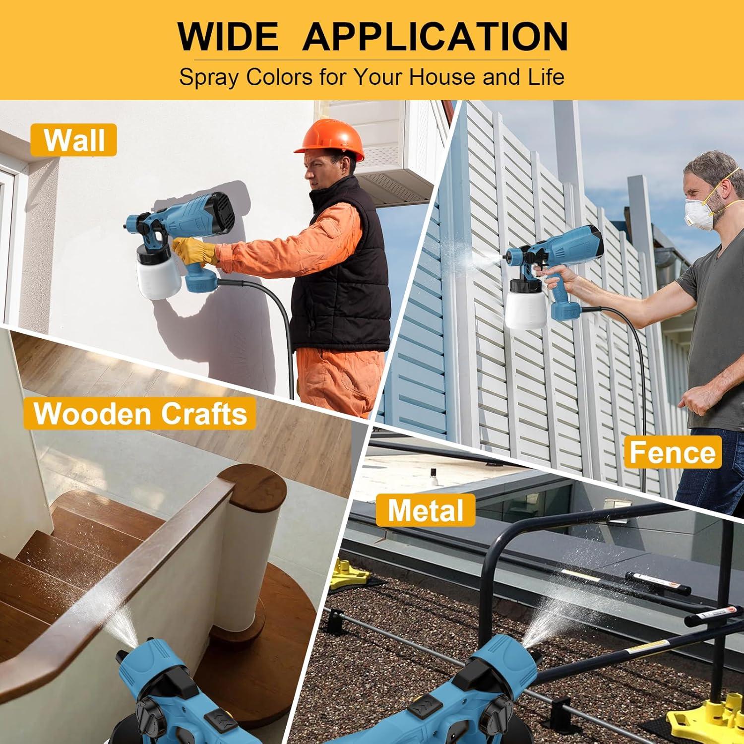 Pistola de Pintura Eléctrica Monggoli 1000W 1000ml 4 Boquillas